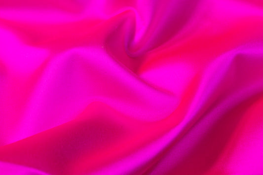 Italian Cotton Backed Silk Viscose Satin - Magenta