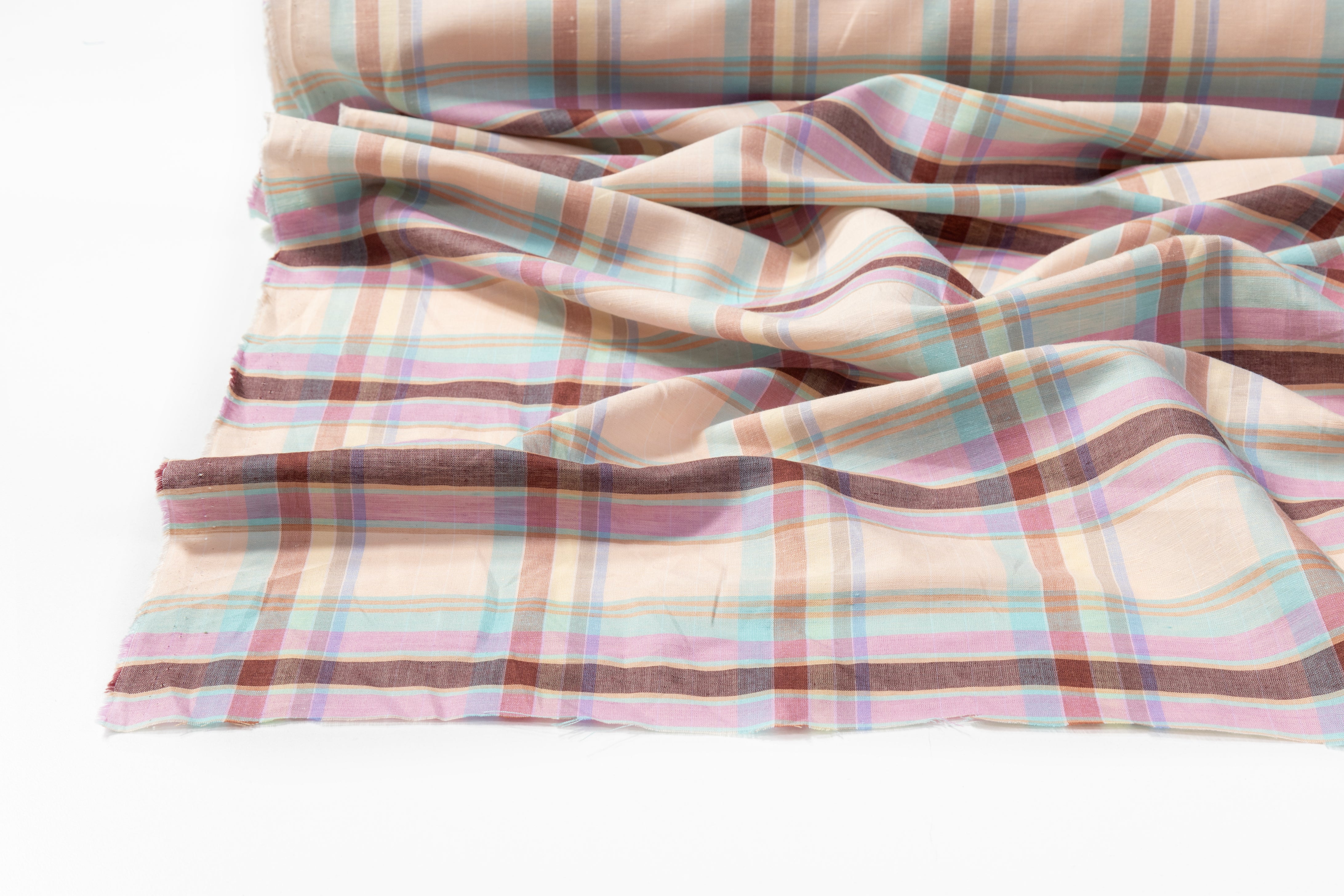 Checked Italian Linen - Multicolor
