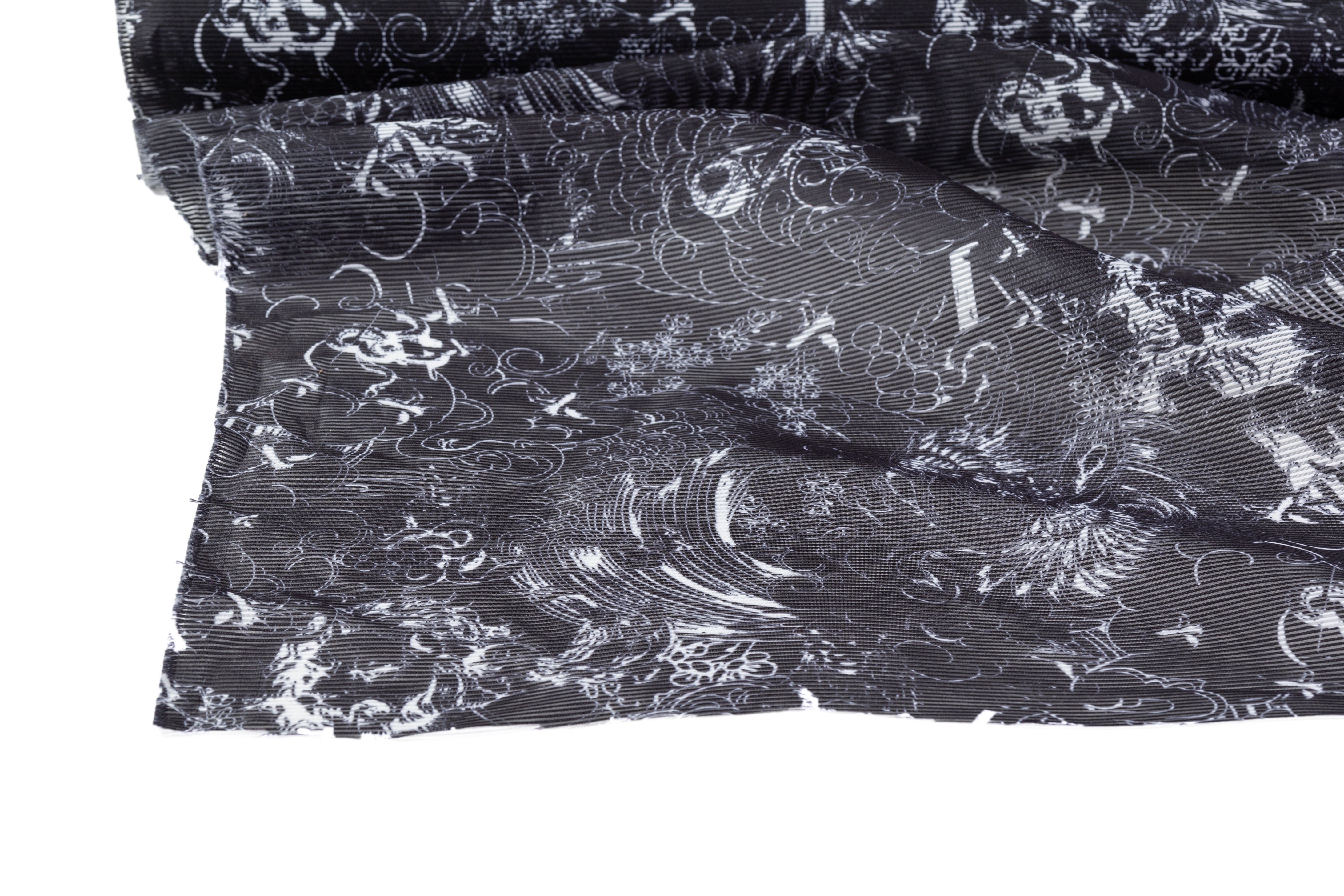 Armani - Ribbed Italian Organza - Black / White