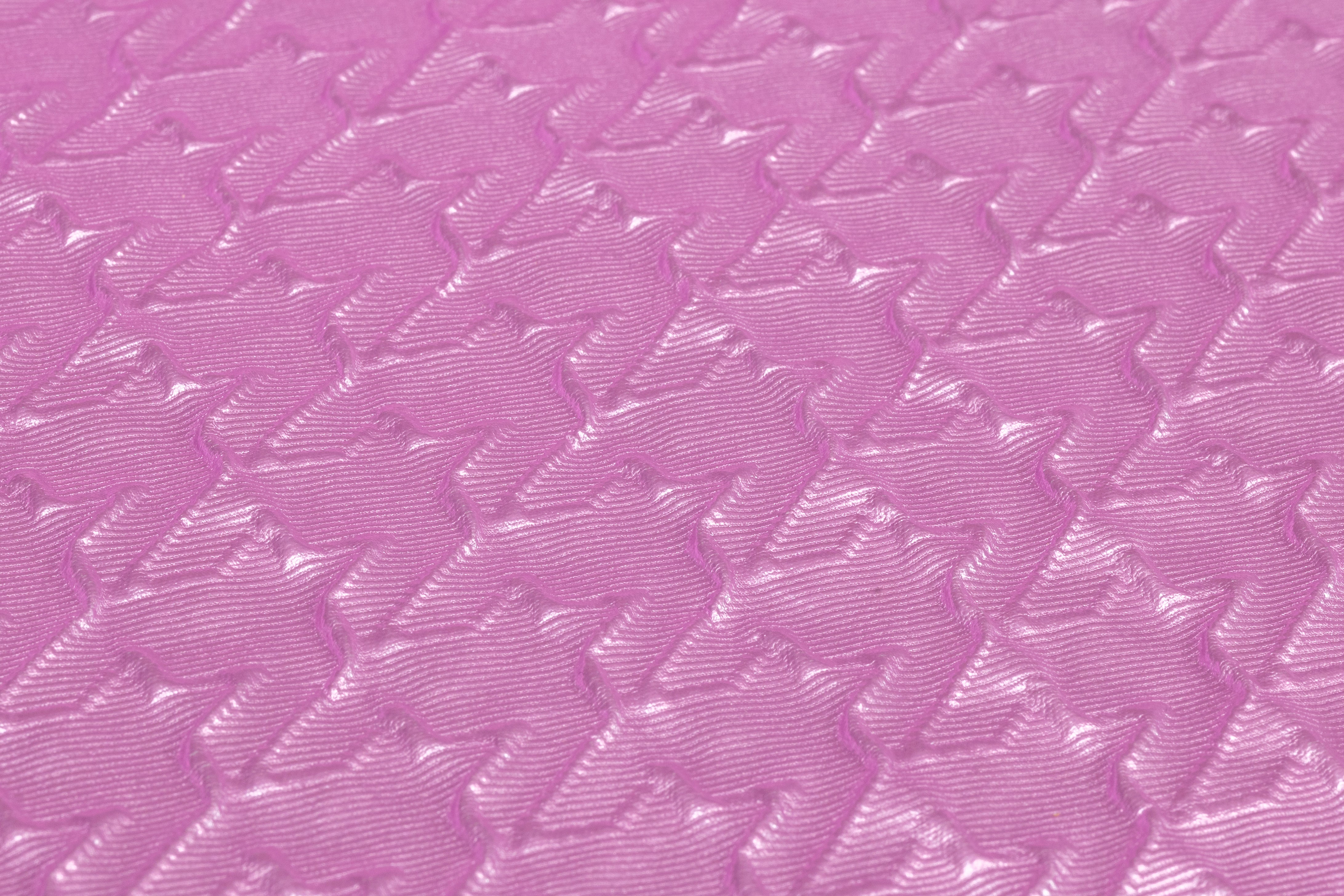 Laminated Italian Houndstooth Brocade - Pink