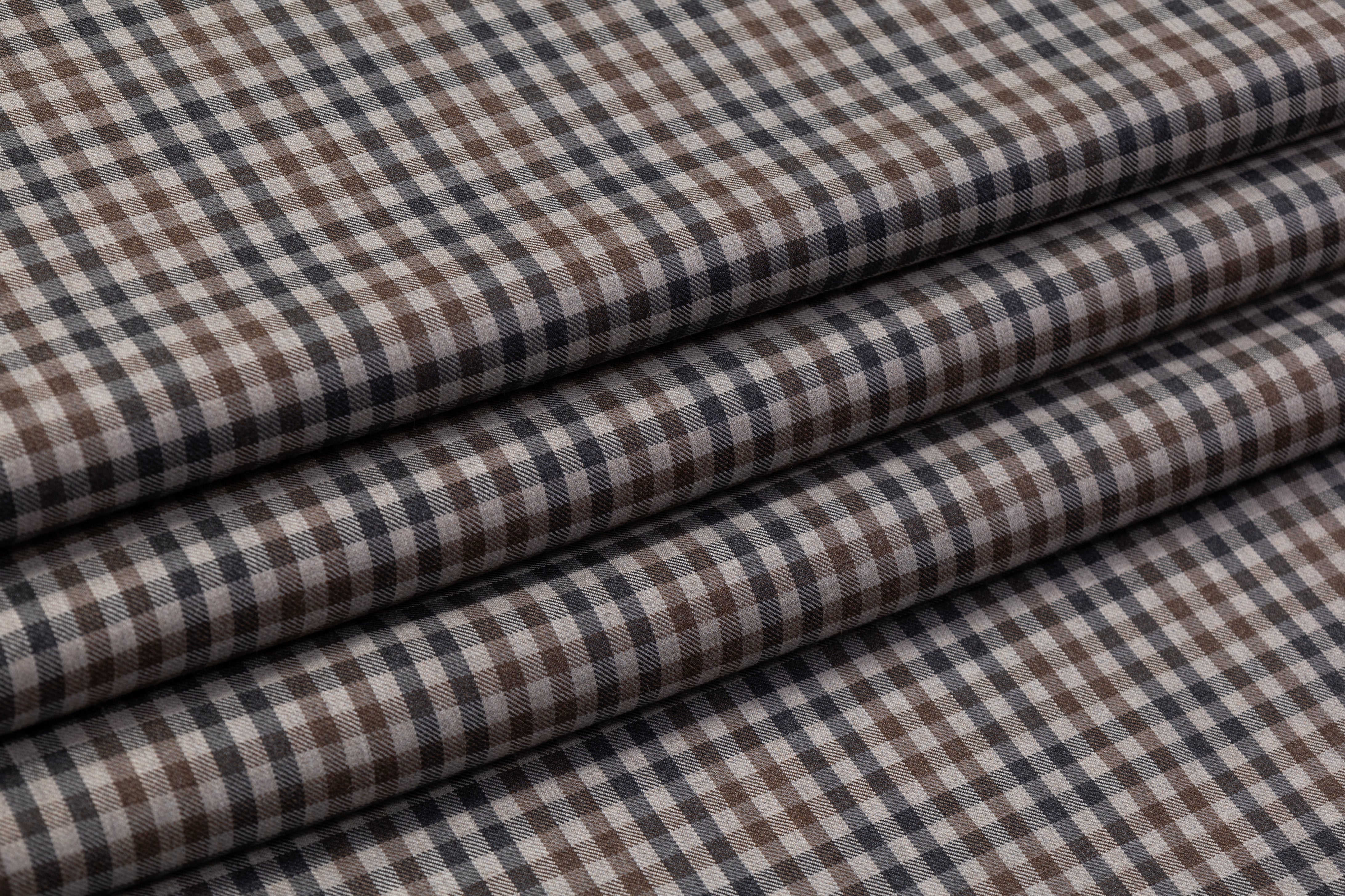 Reda - Super 130s Italian Wool Suiting - Taupe / Gray