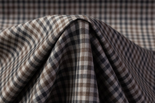 Reda - Super 130s Italian Wool Suiting - Taupe / Gray