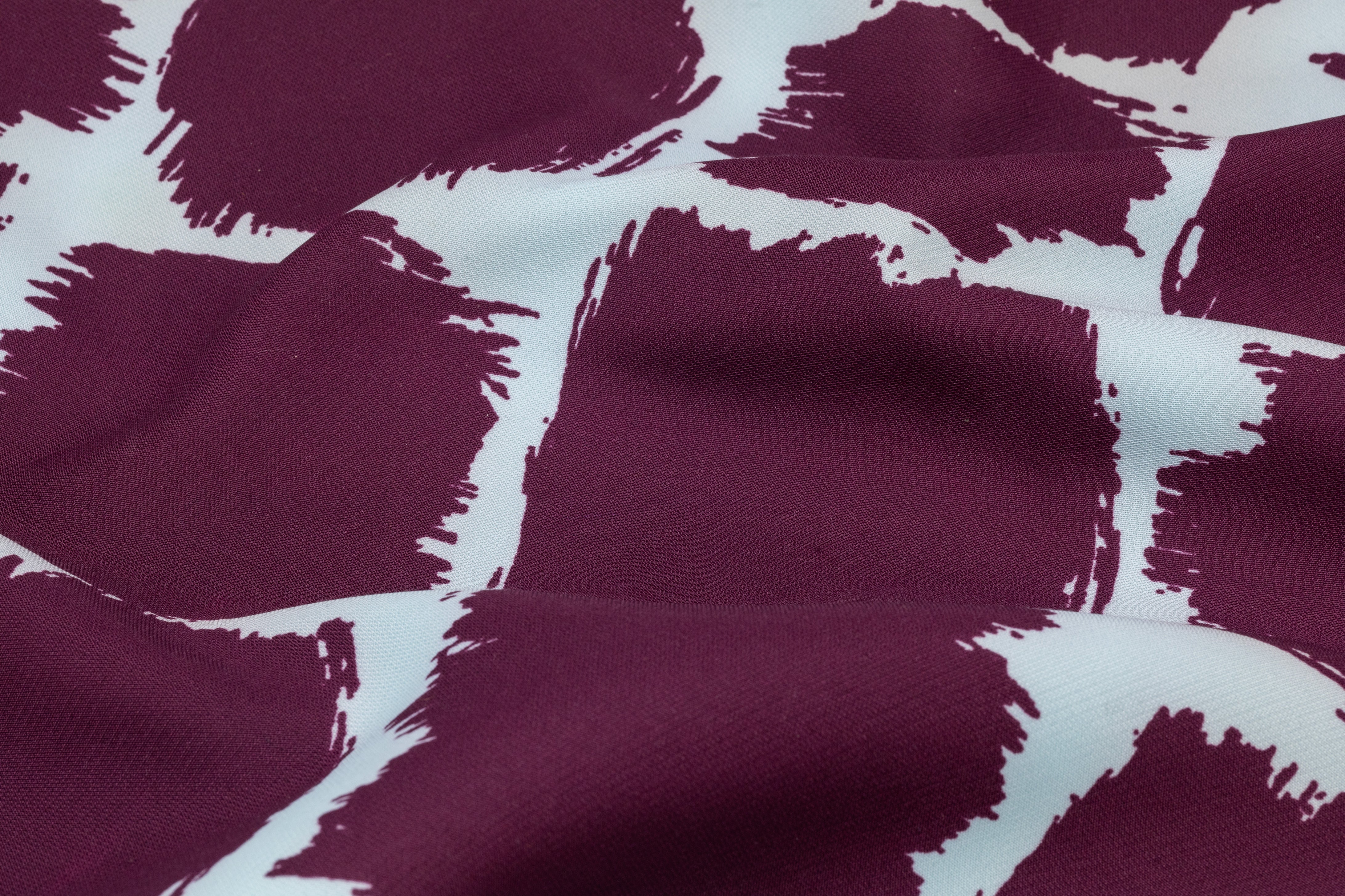 Alexander McQueen - Heavy Italian Mikado - Aqua Blue / Burgundy