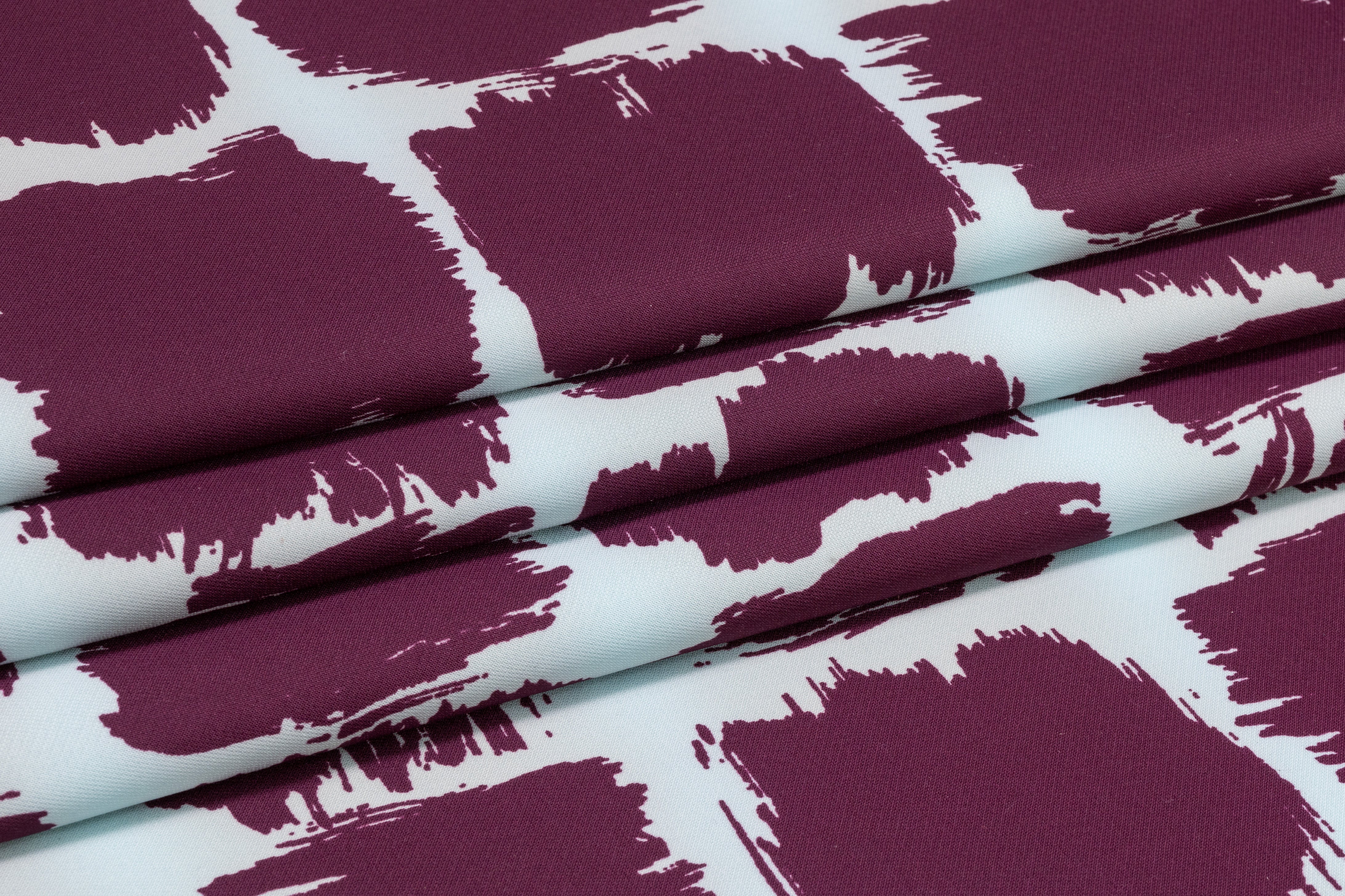 Alexander McQueen - Heavy Italian Mikado - Aqua Blue / Burgundy