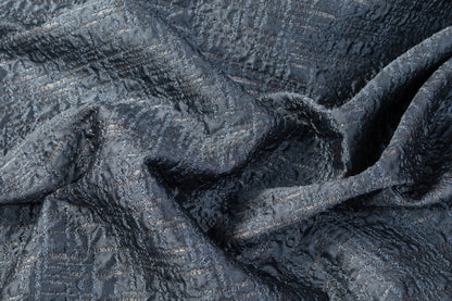 Crushed Metallic Brocade - Blue