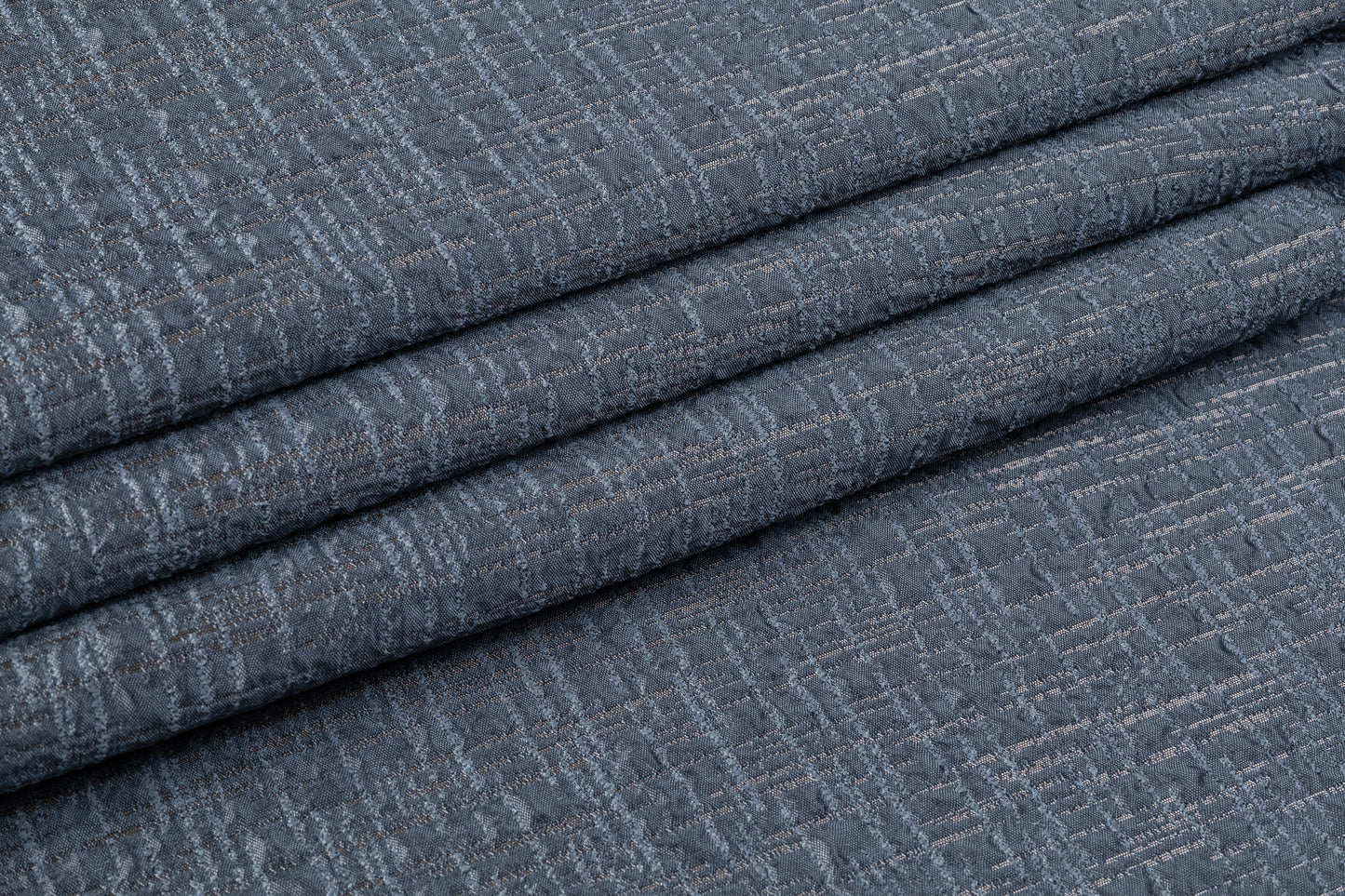 Crushed Metallic Brocade - Blue