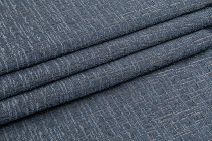 Crushed Metallic Brocade - Blue