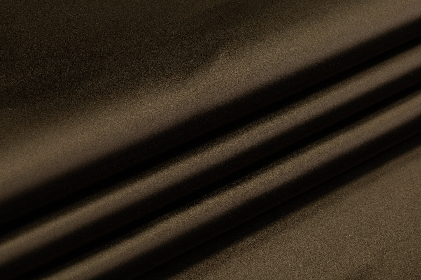 Italian Cotton Backed Silk Viscose Satin - Bronze Olive