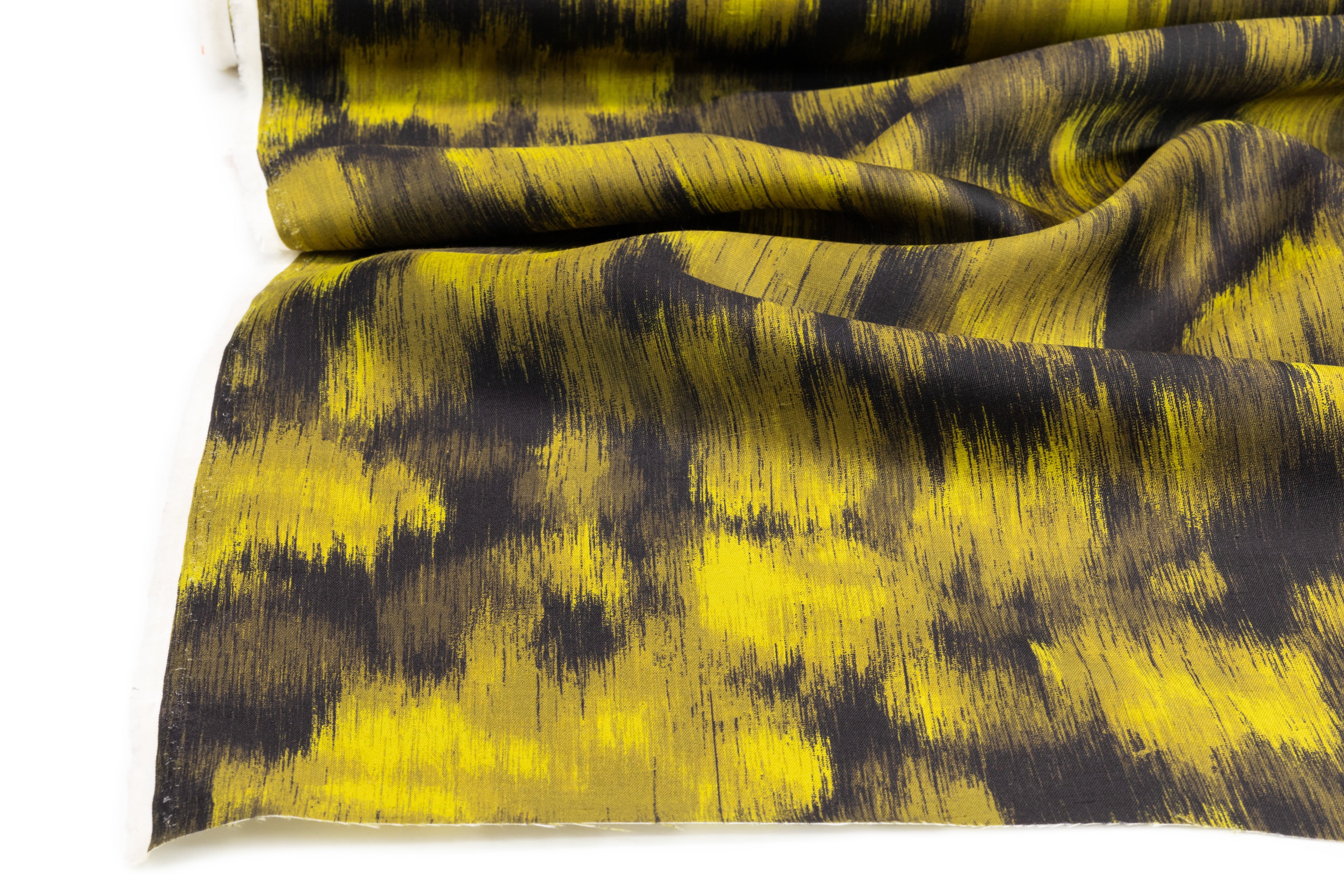 Abstract Italian Silk and Wool Mikado - Green