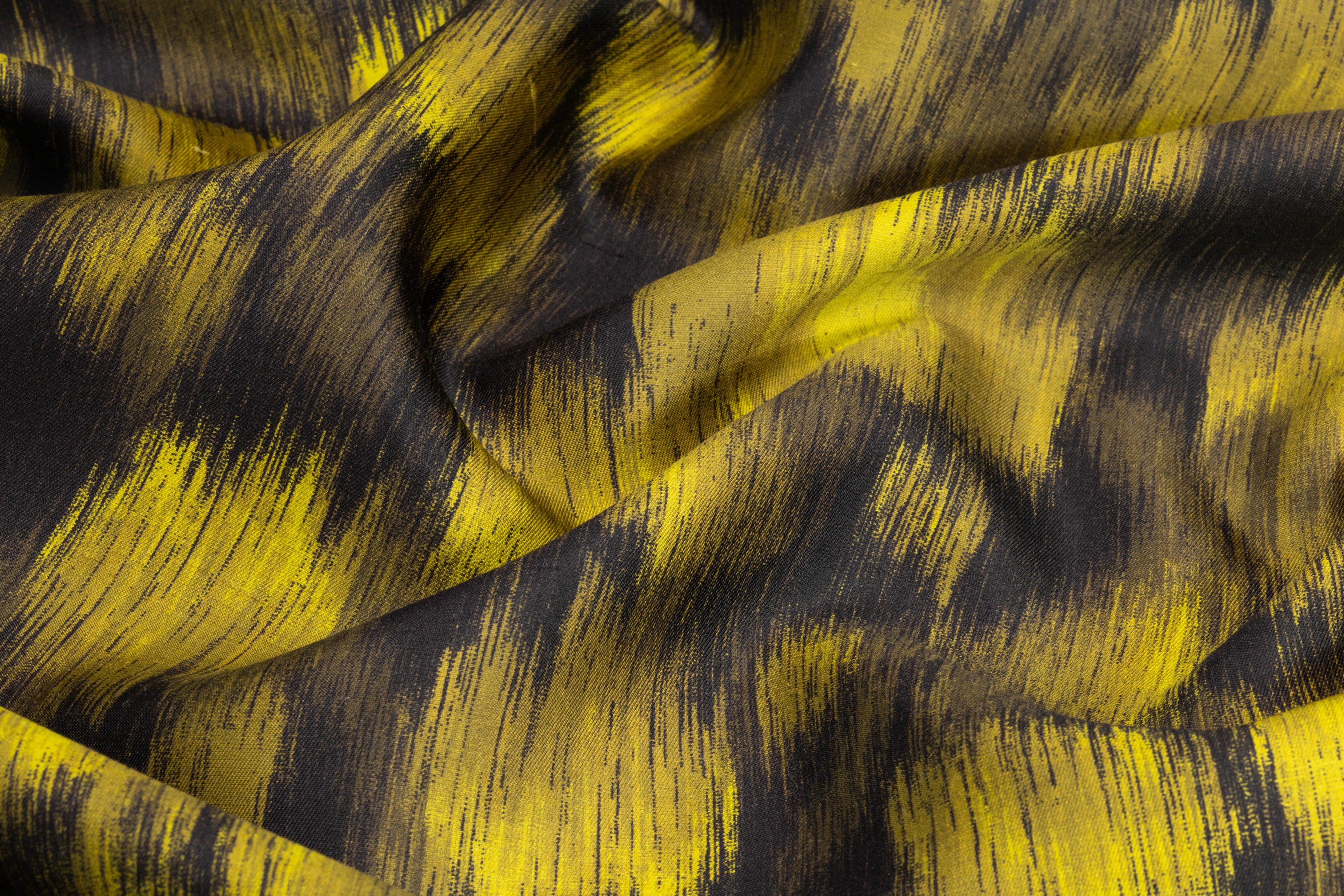 Abstract Italian Silk and Wool Mikado - Green