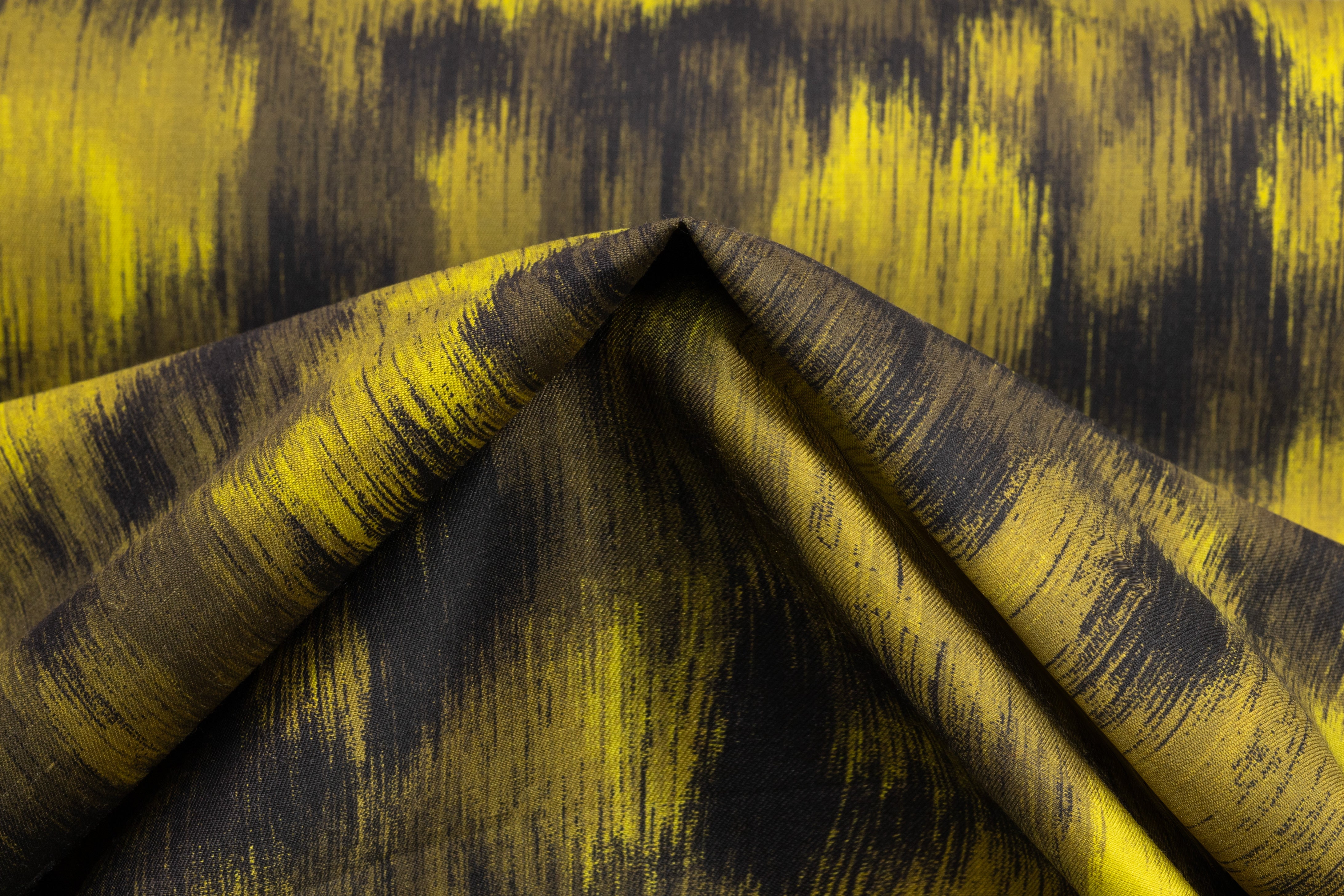 Abstract Italian Silk and Wool Mikado - Green