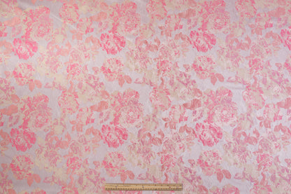 Floral Brocade - Pink / Purple / Beige