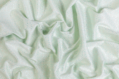 Geometric Brocade - Mint Green