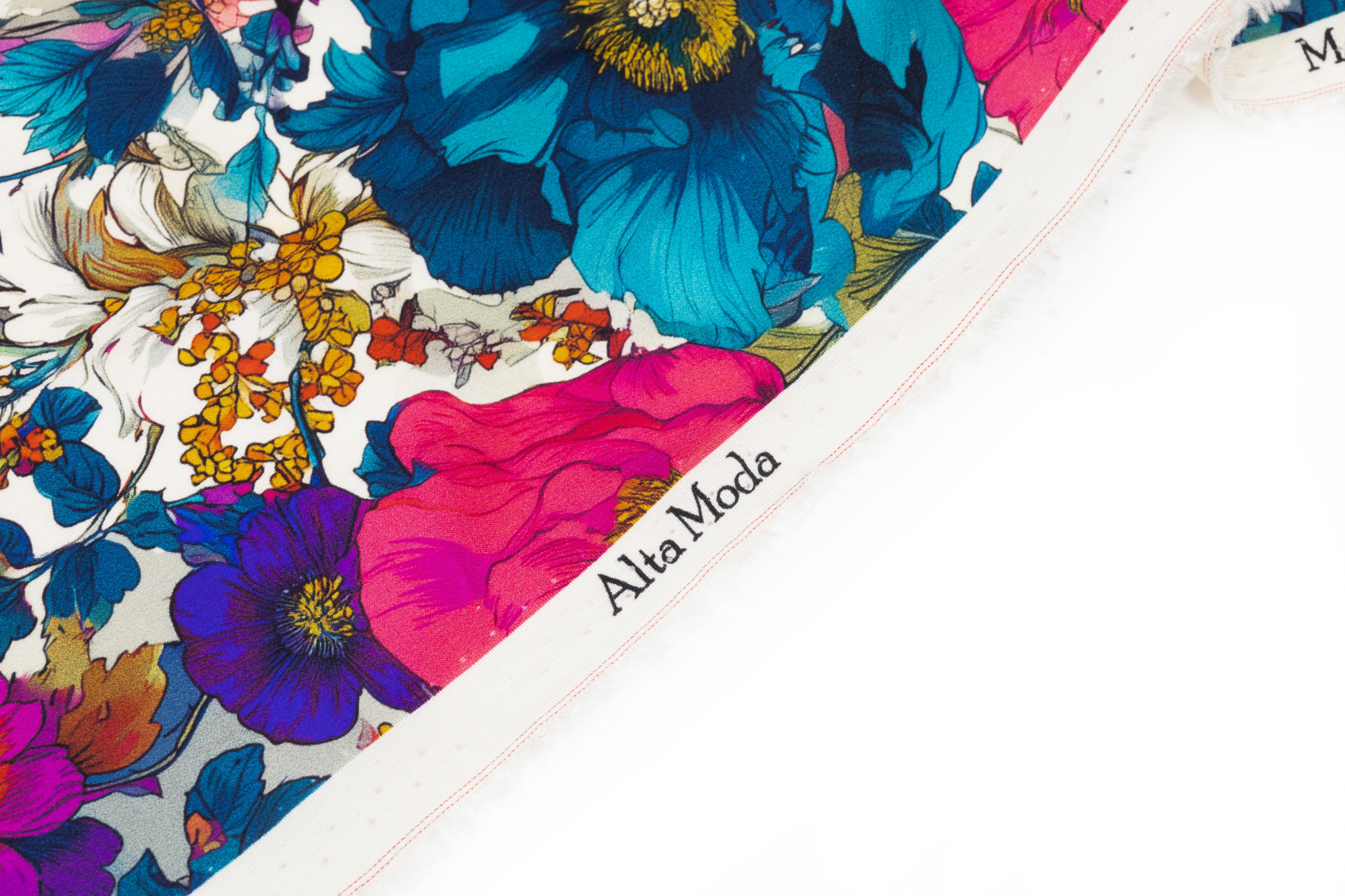 Floral Italian Silk Charmeuse - Multicolor