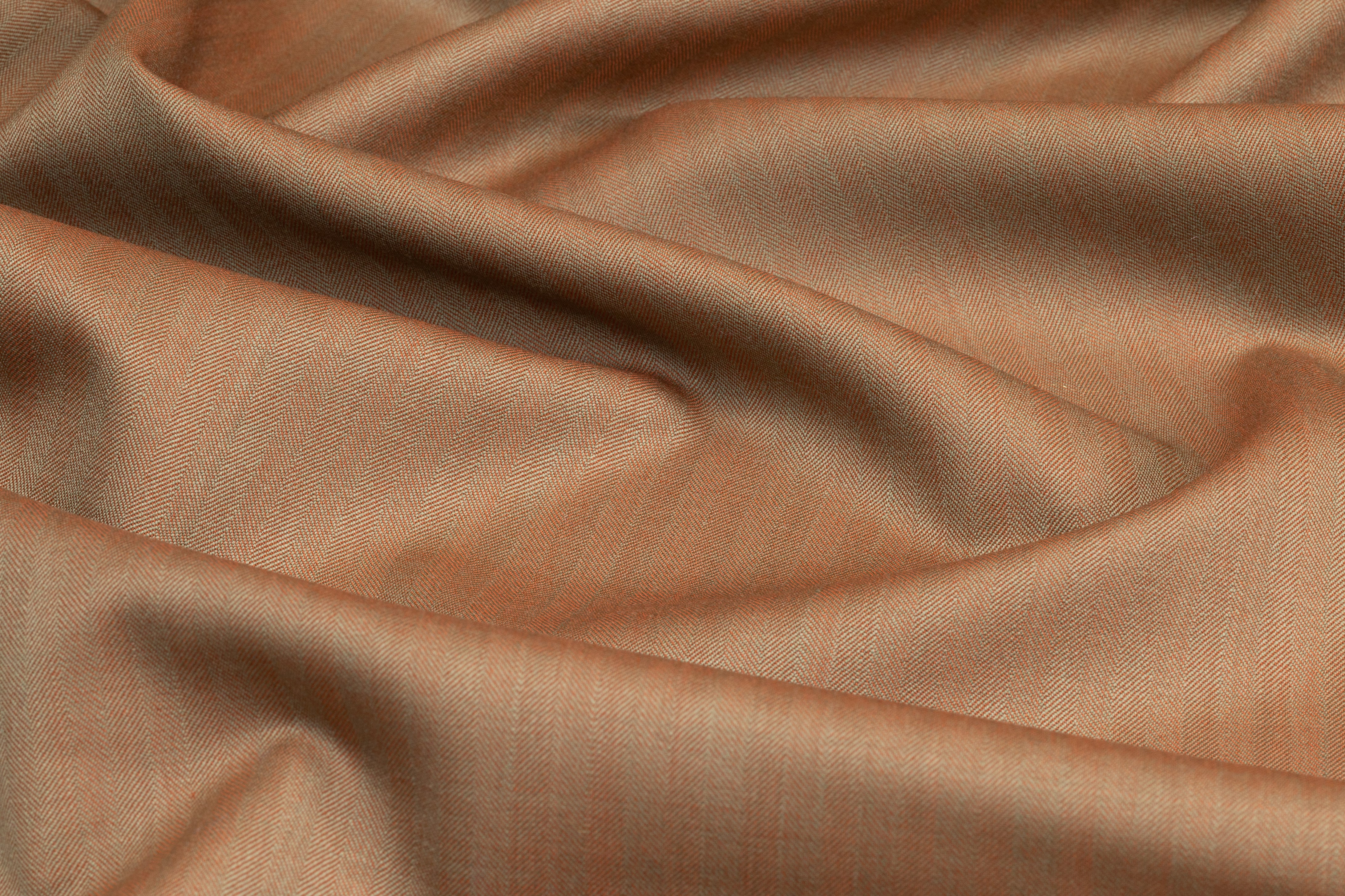 Iridescent Italian Summer Tasmania Super 130s Wool Suiting - Rust / Khaki