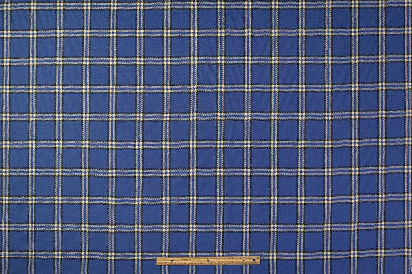 Tartan Italian Wool Suiting - Blue / White