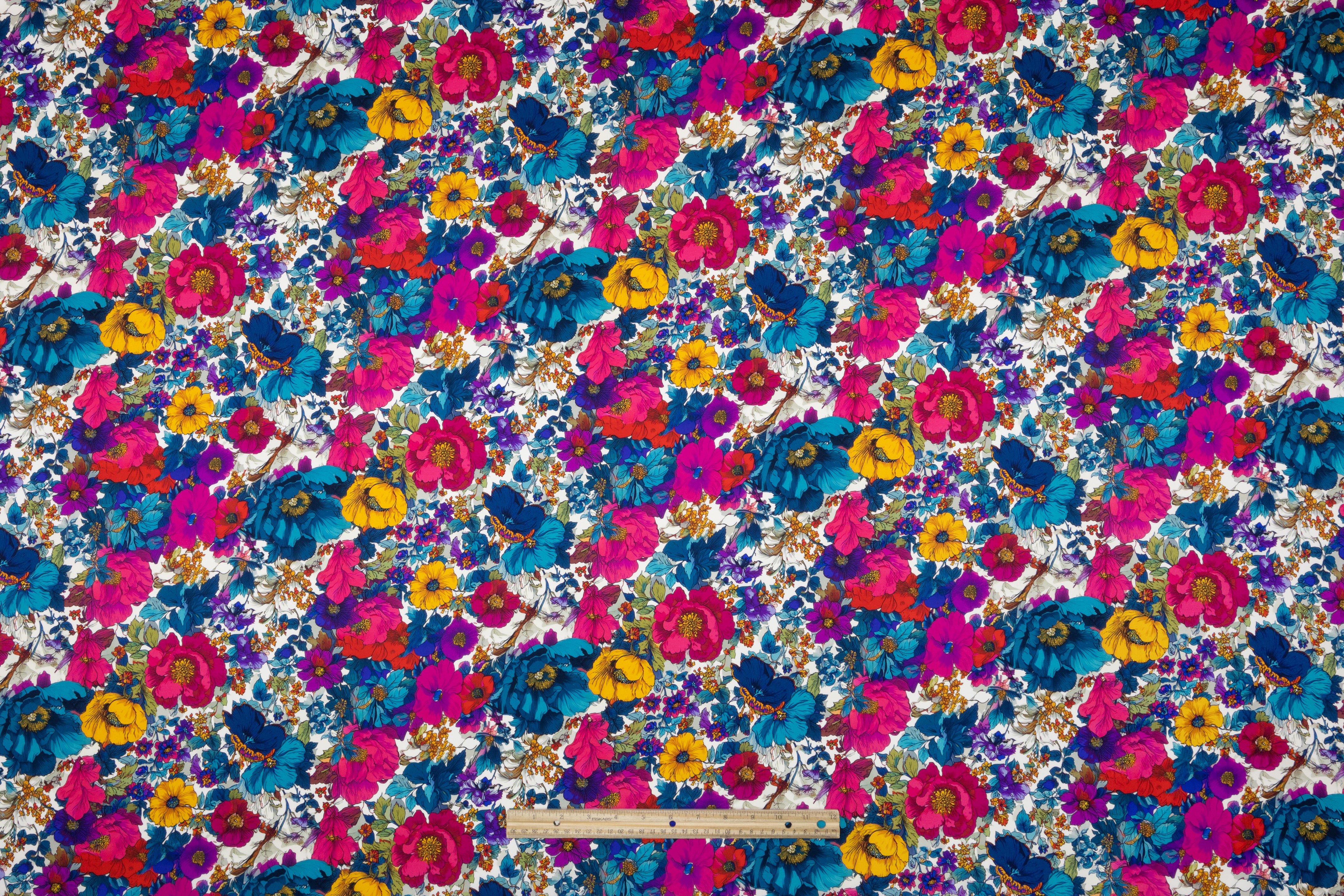 Floral Italian Silk Charmeuse - Multicolor
