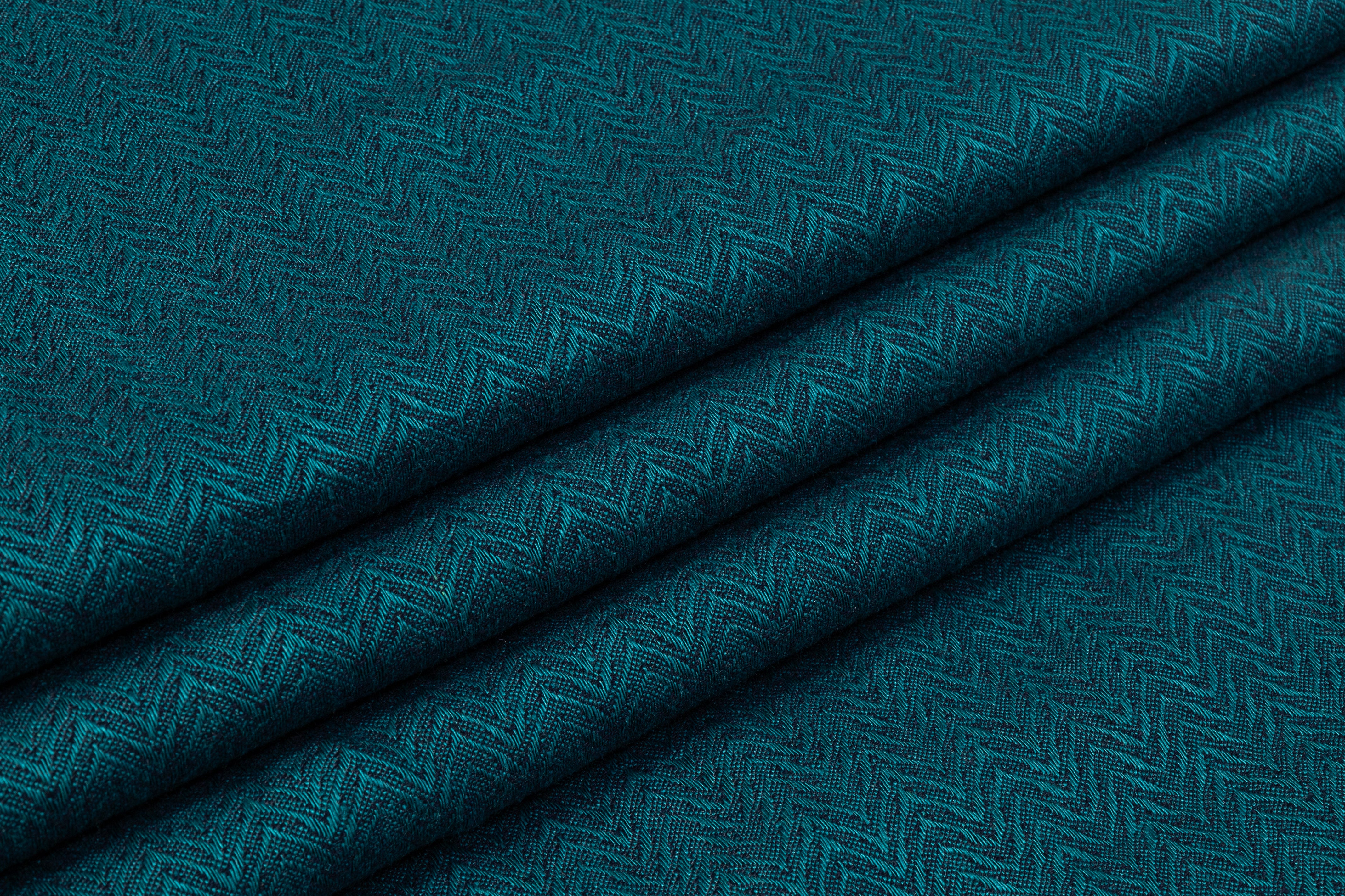 Ferla - Italian Linen Jacquard - Teal
