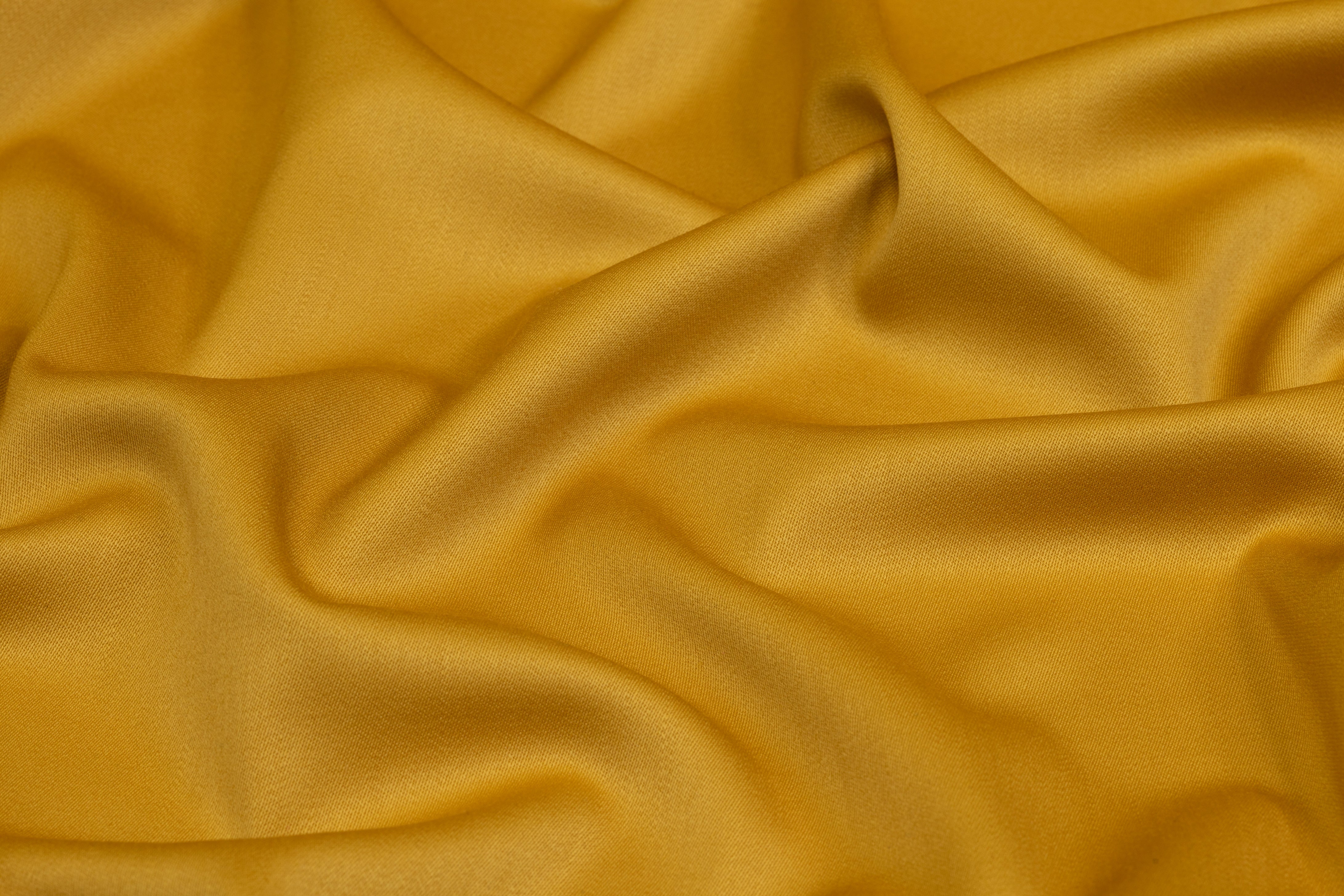 Super 150s Italian Wool Blend Satin Faille Suiting - Gold