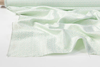 Geometric Brocade - Mint Green