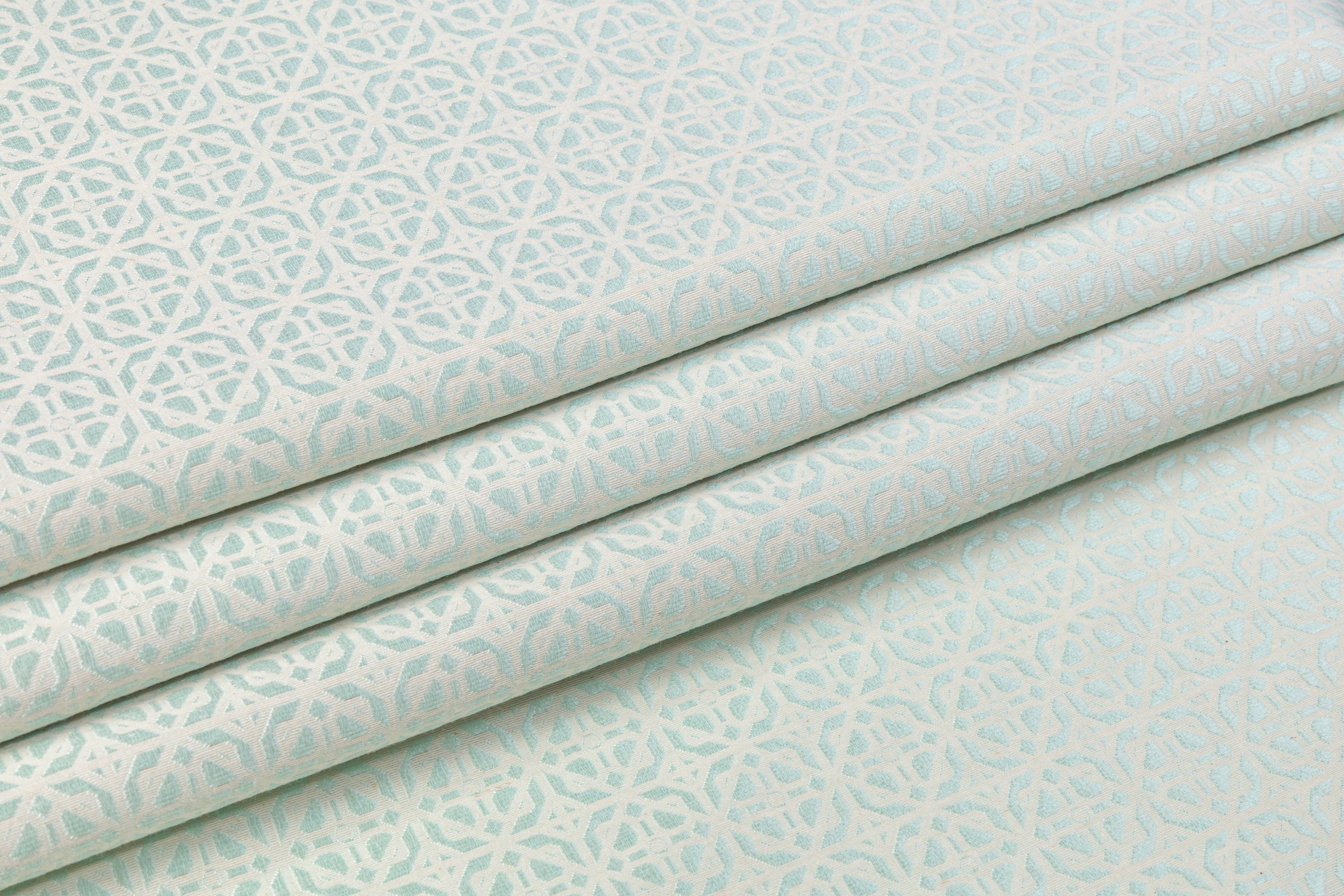 Geometric Brocade - Mint Green