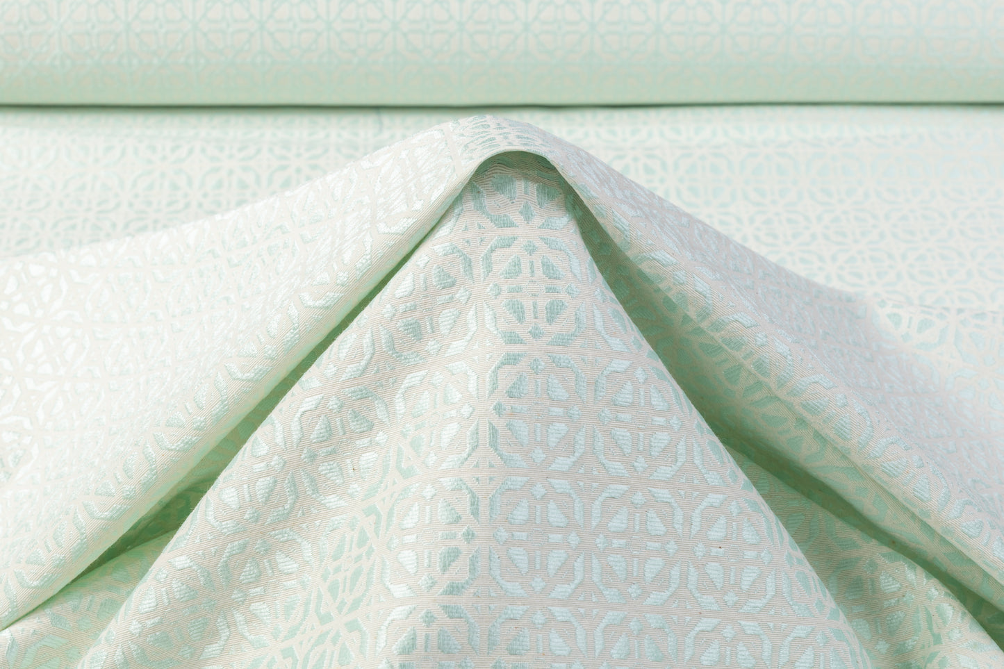 Geometric Brocade - Mint Green