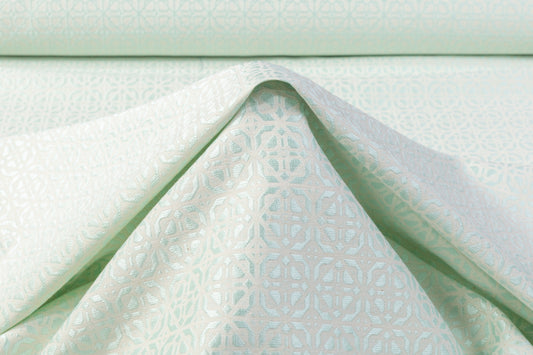 Geometric Brocade - Mint Green