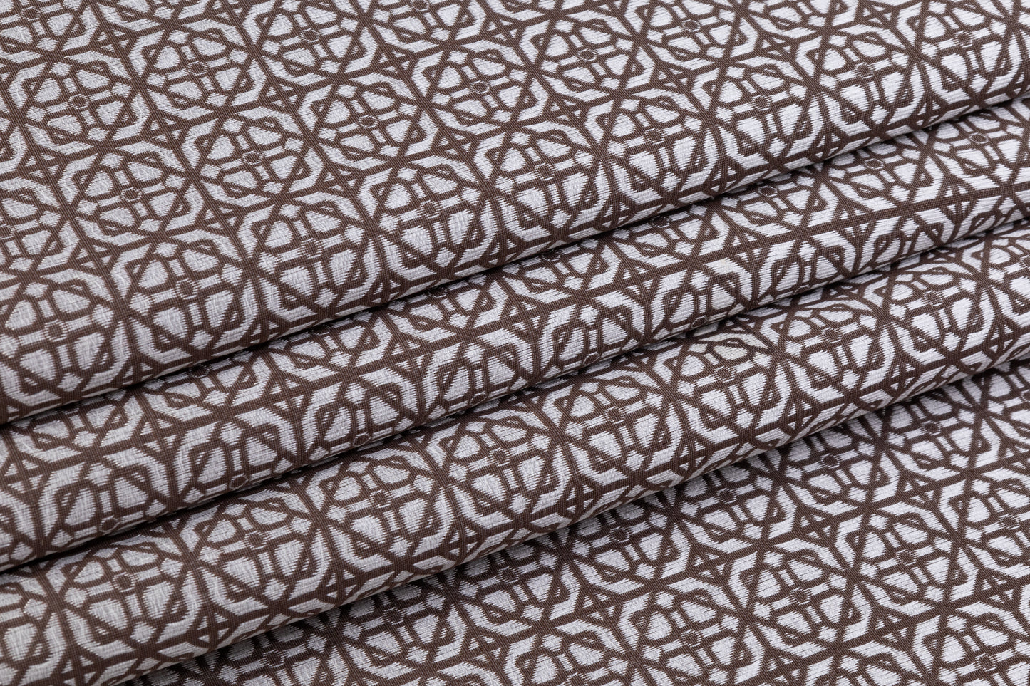 Geometric Brocade - Brown / White