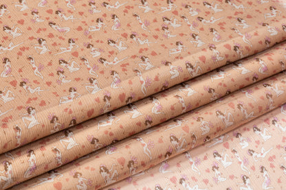 Italian Crinkled Silk Chiffon - Peachy Blush