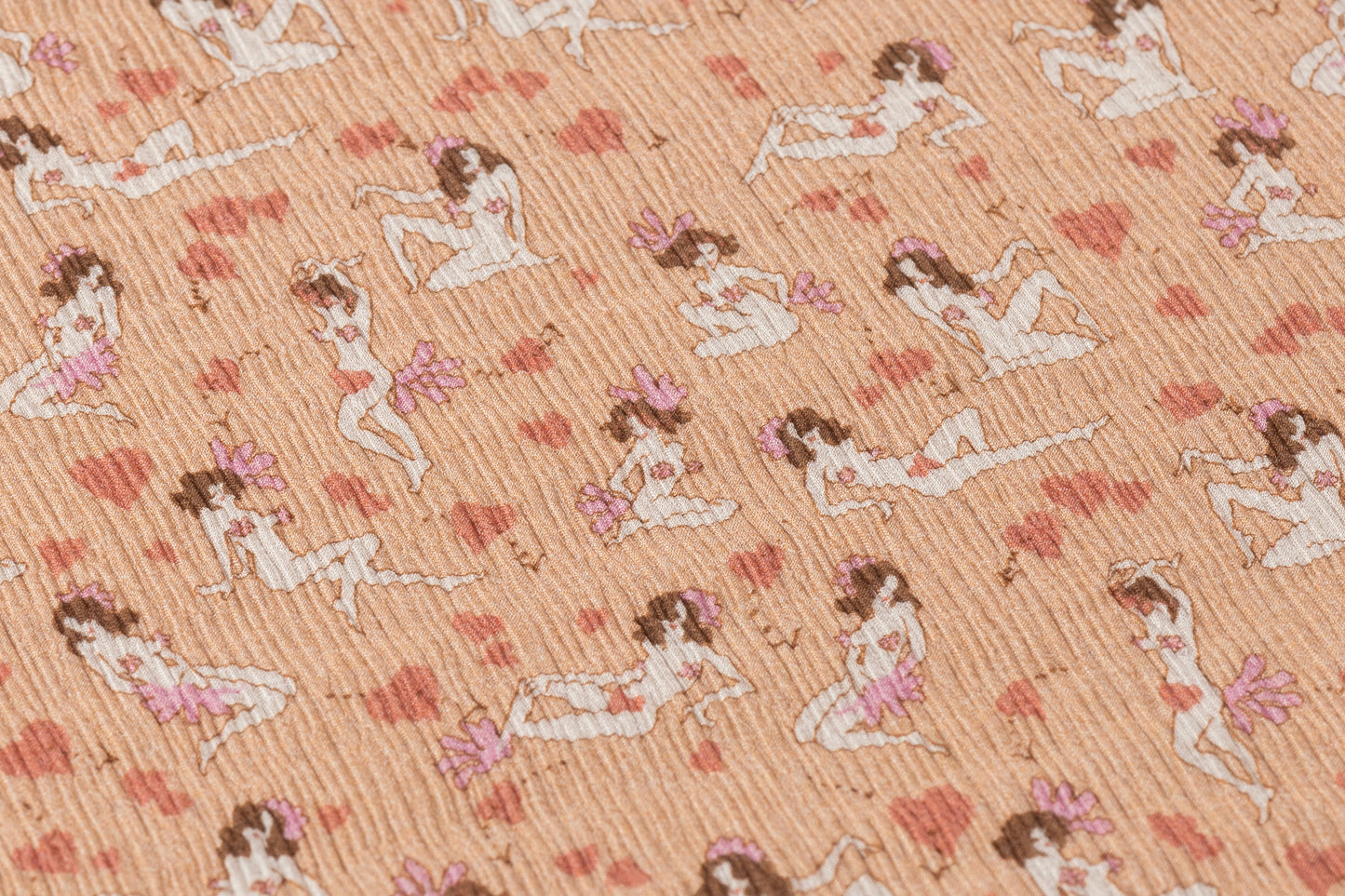 Italian Crinkled Silk Chiffon - Peachy Blush
