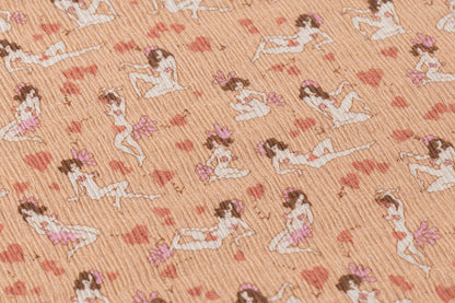 Italian Crinkled Silk Chiffon - Peachy Blush