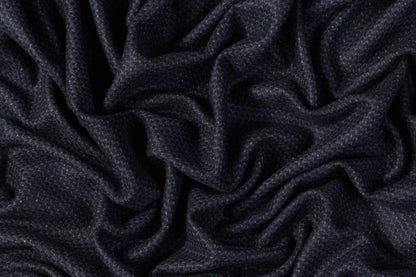 Italian Wool Cashmere Coating - Navy Blue / Black