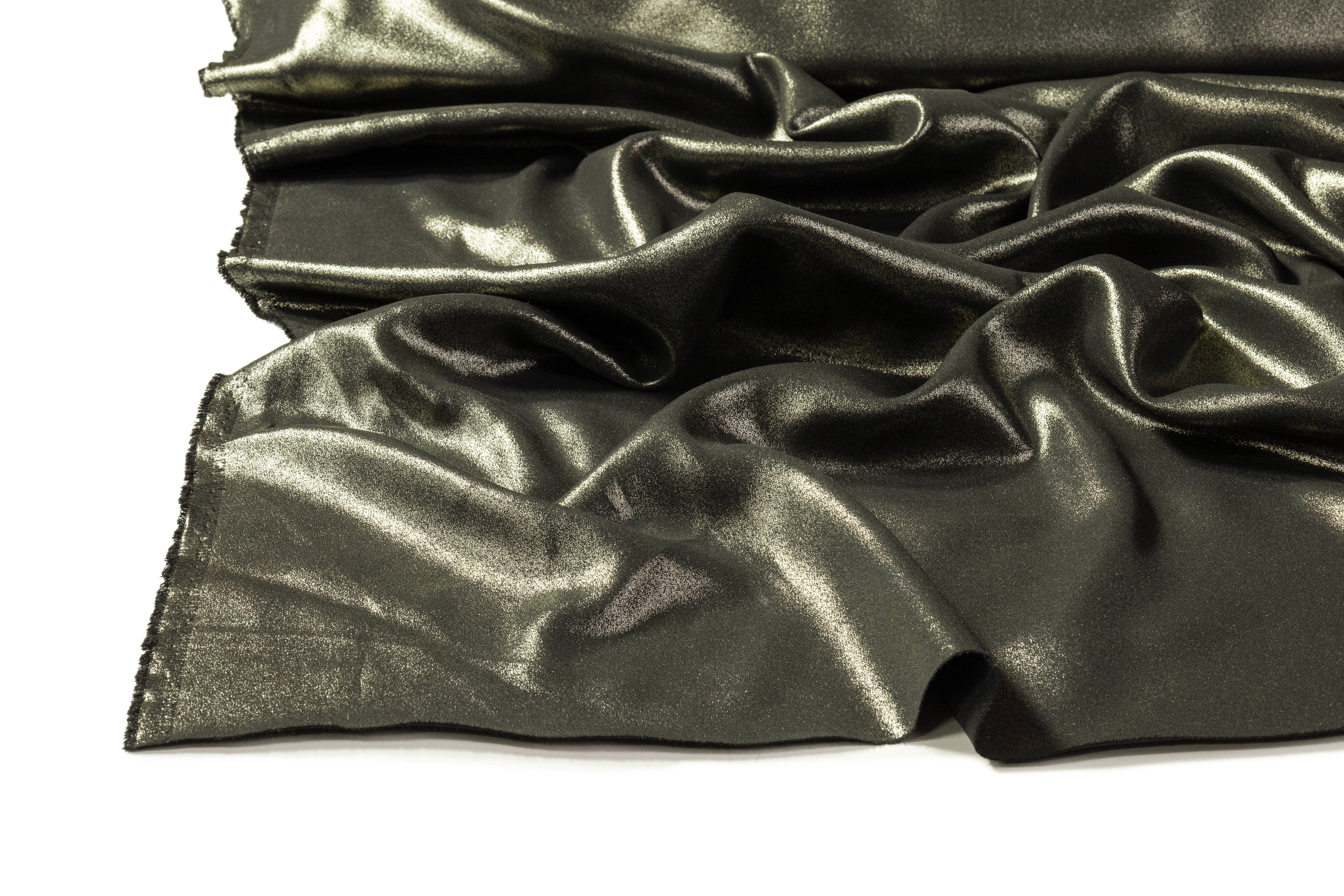 Laminated Italian Silk Crepe - Antique Brass