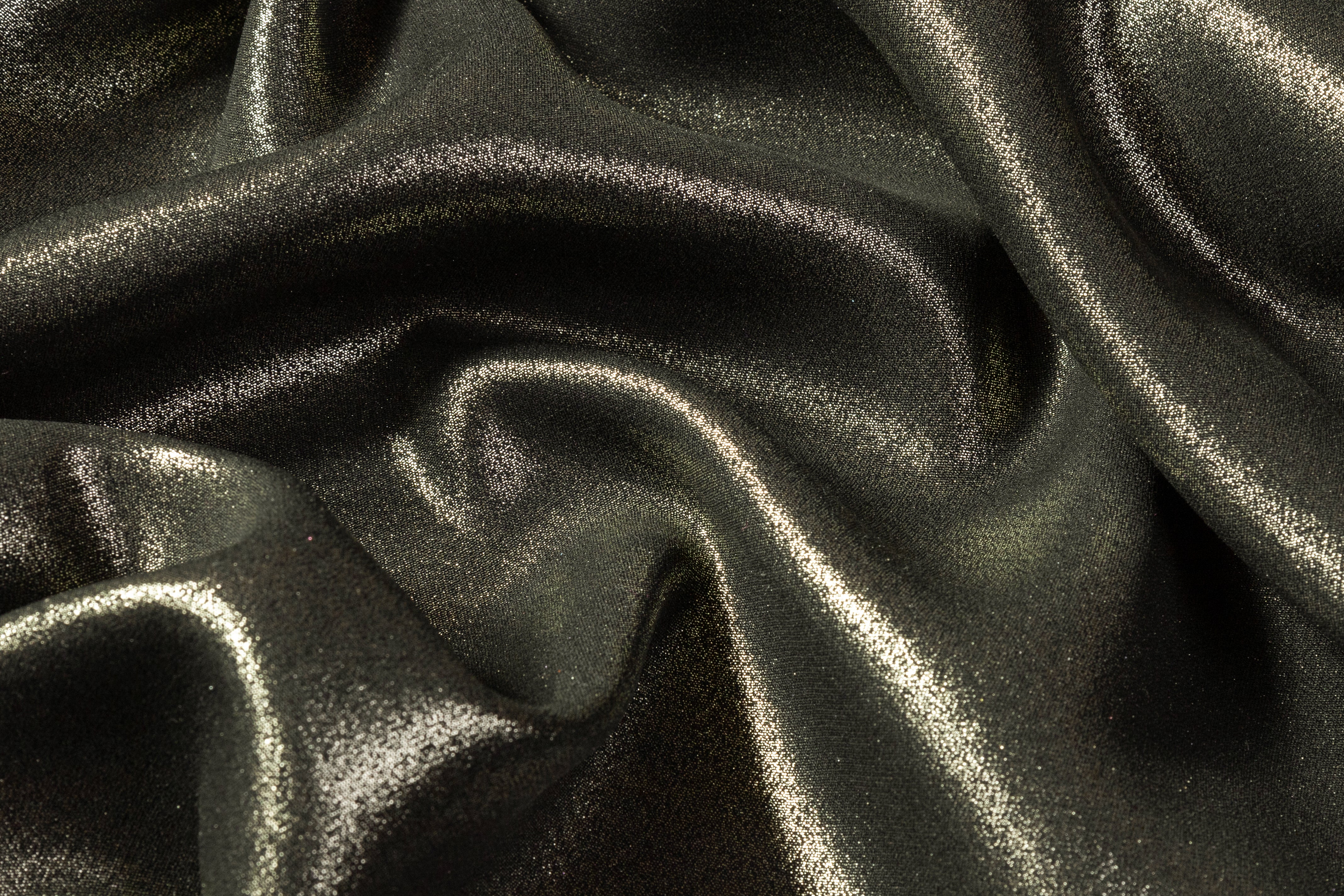 Laminated Italian Silk Crepe - Antique Brass