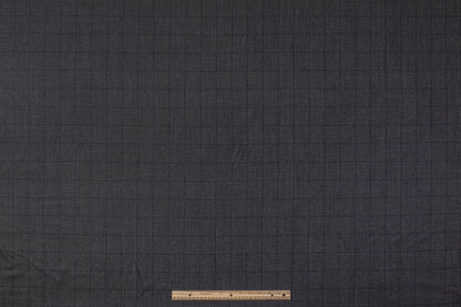 Tollegno - Checked Italian Wool Suiting - Charcoal Gray