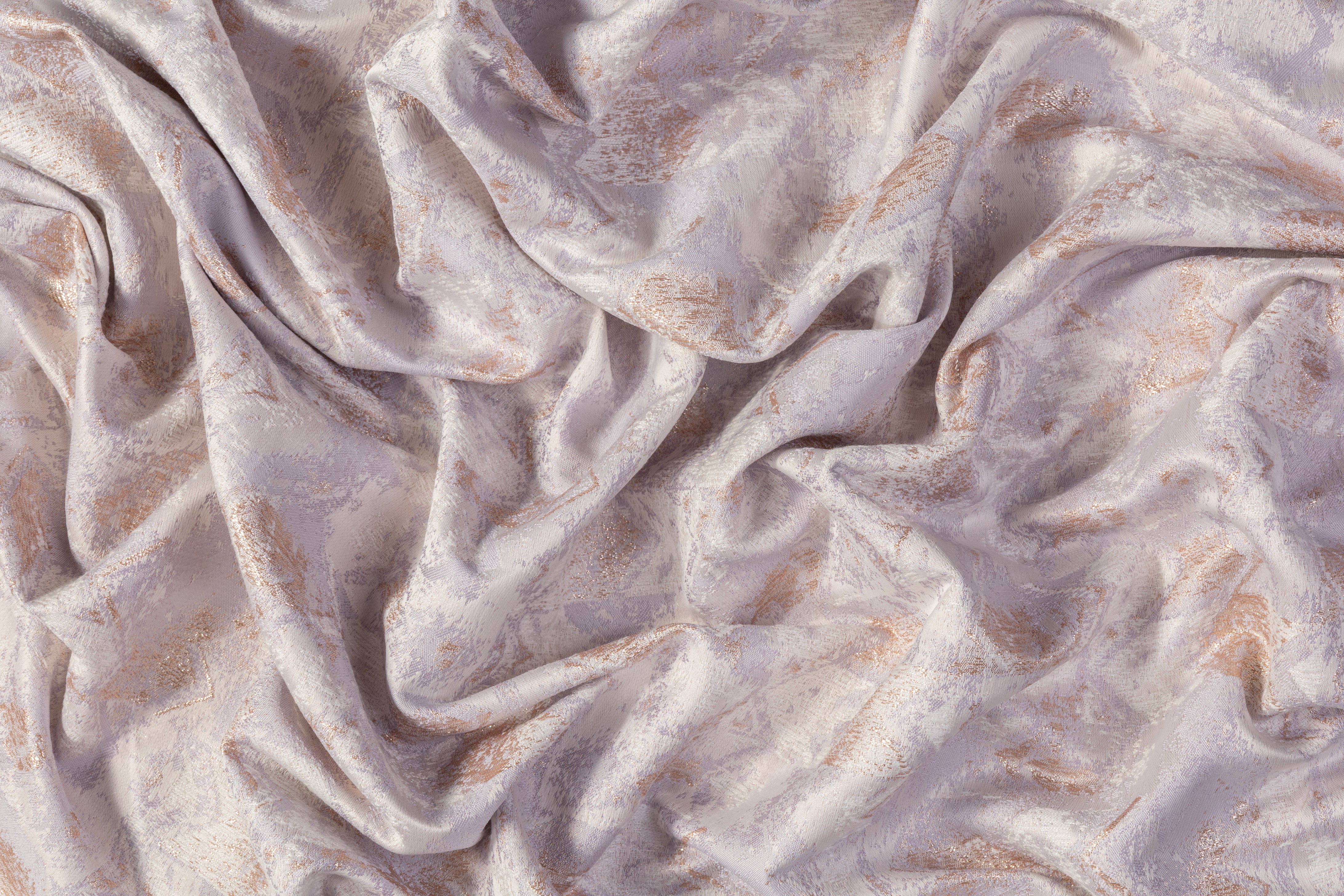 Abstract Metallic Brocade - Rose Gold / Lilac