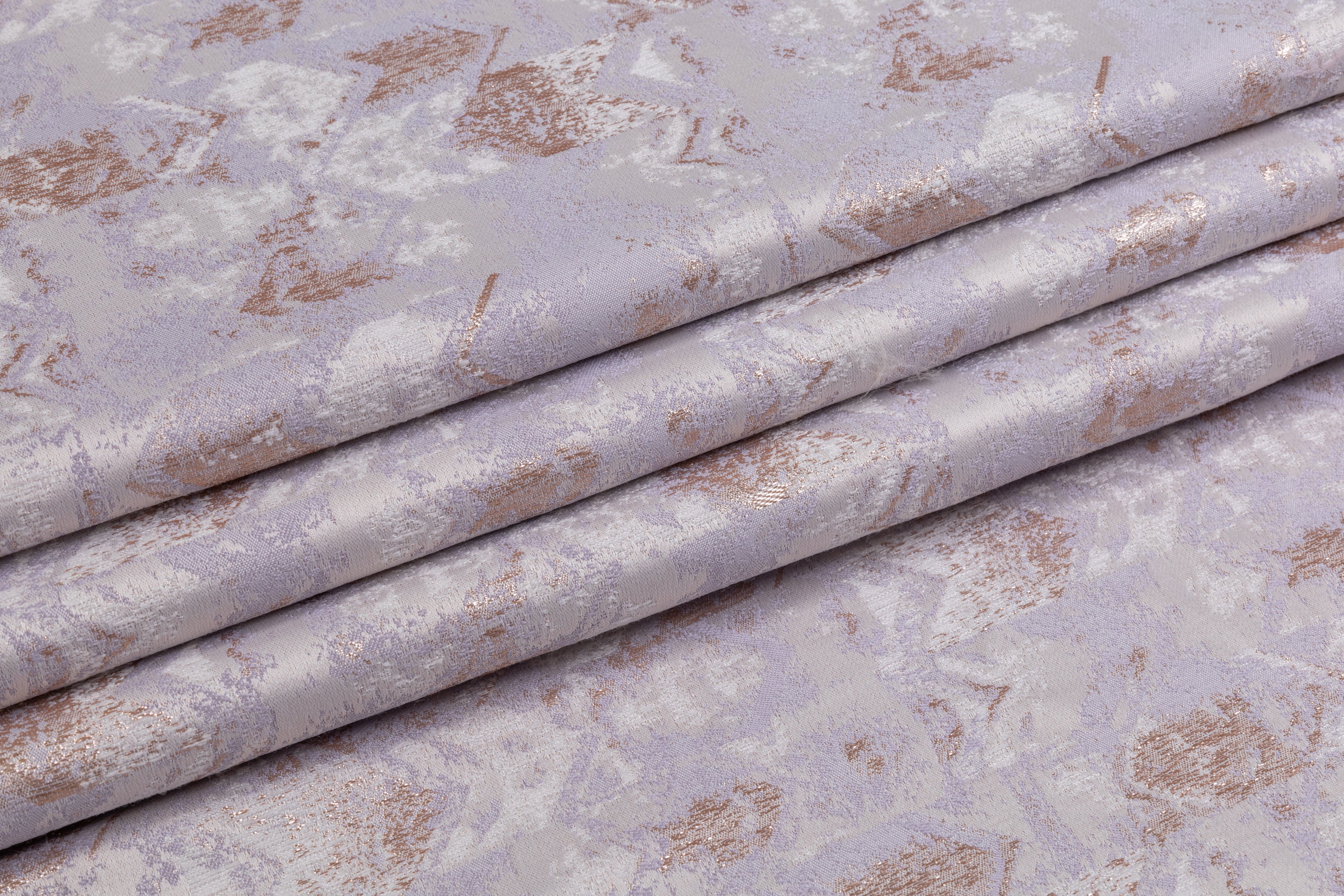 Abstract Metallic Brocade - Rose Gold / Lilac