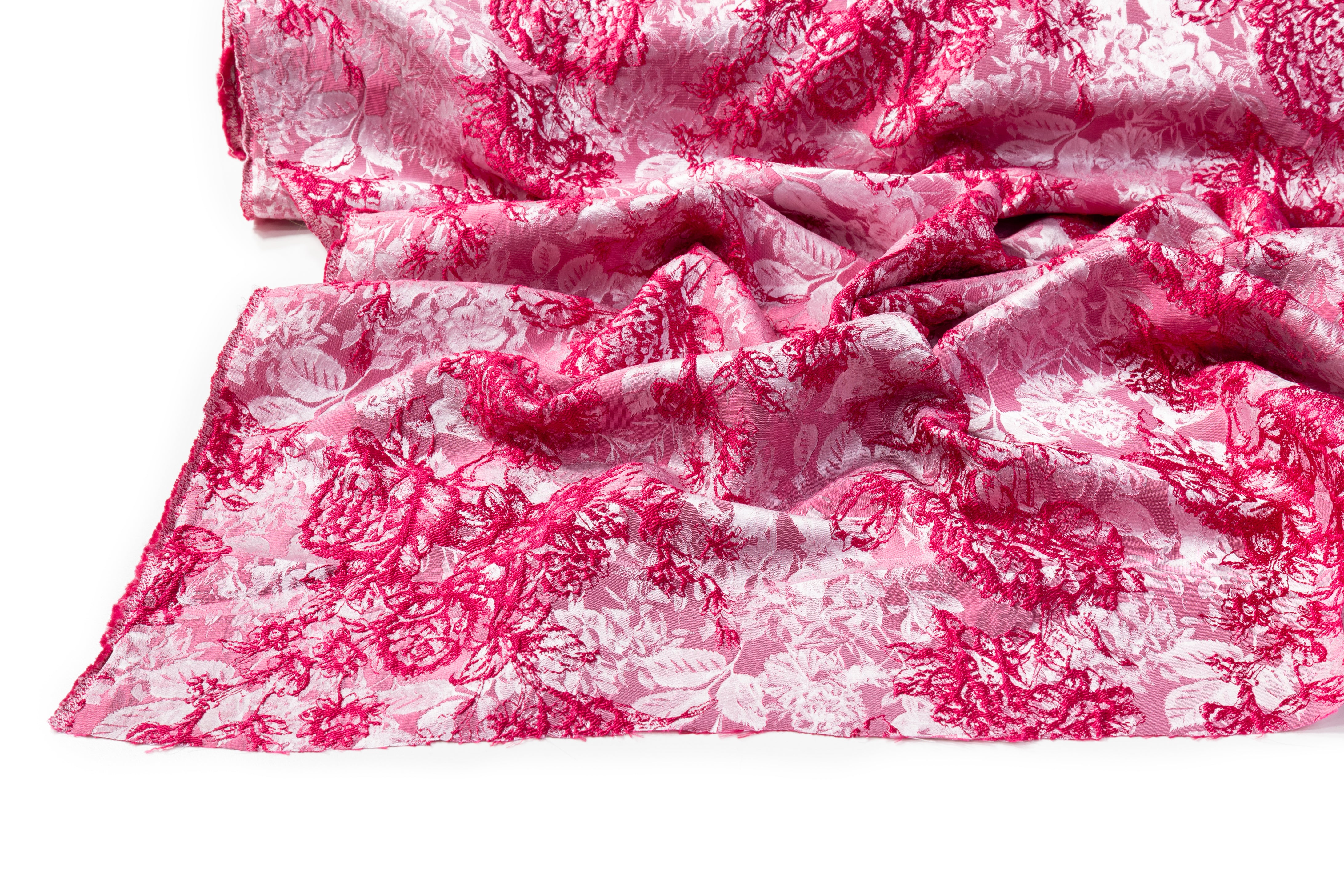Floral Italian Brocade - Magenta