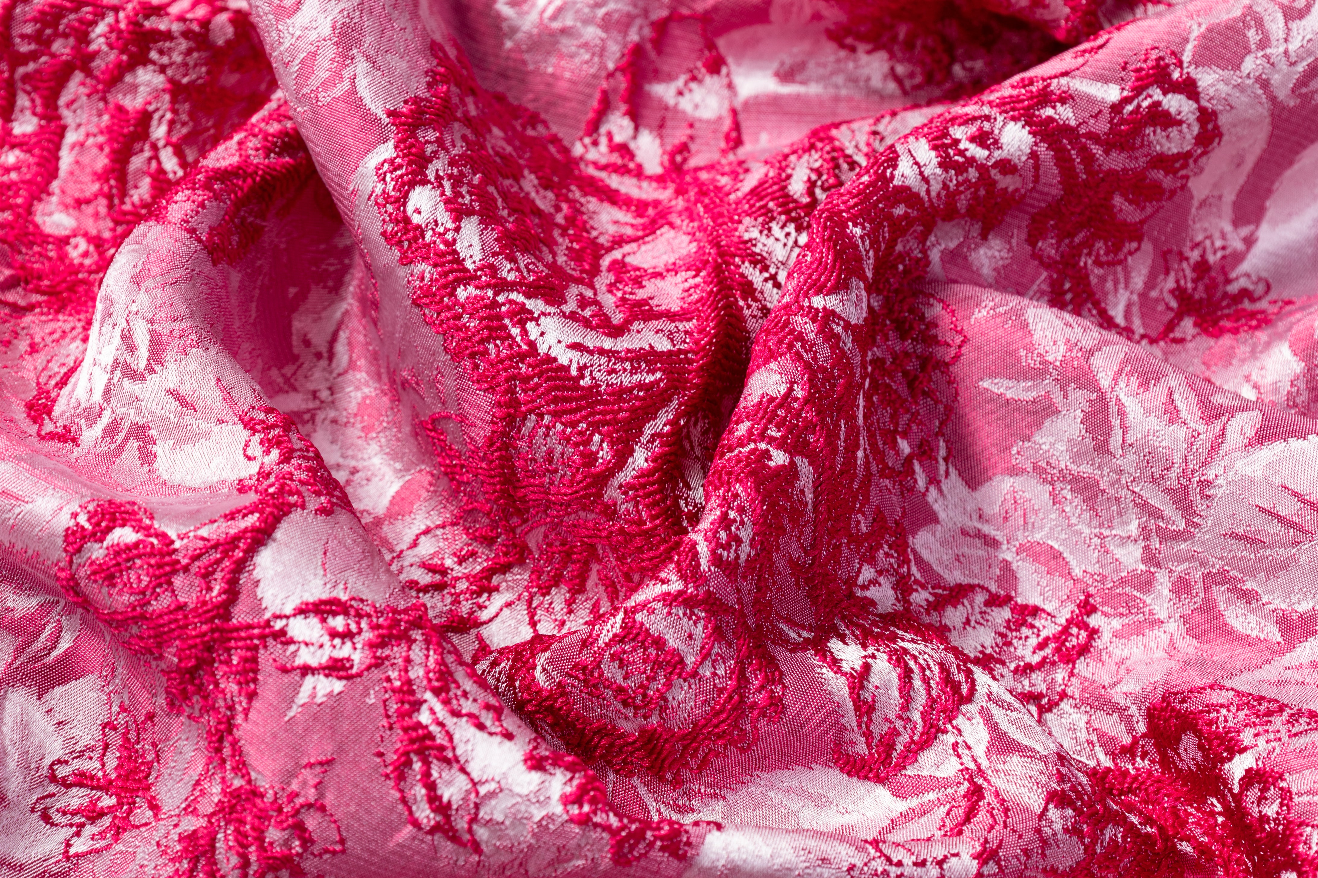 Floral Italian Brocade - Magenta