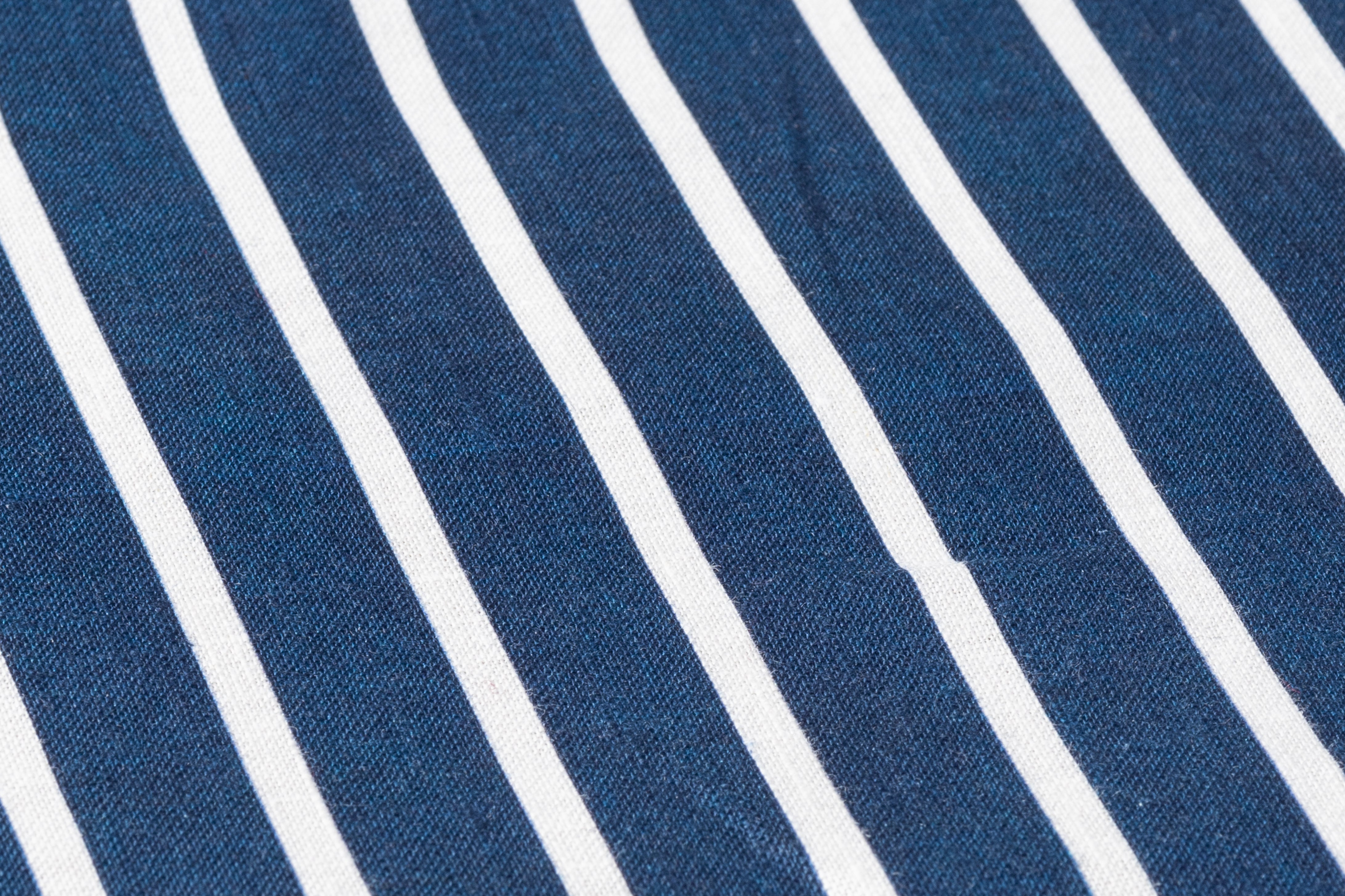 Striped Italian Linen - Blue / White