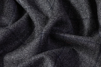 Tollegno - Checked Italian Wool Suiting - Charcoal Gray