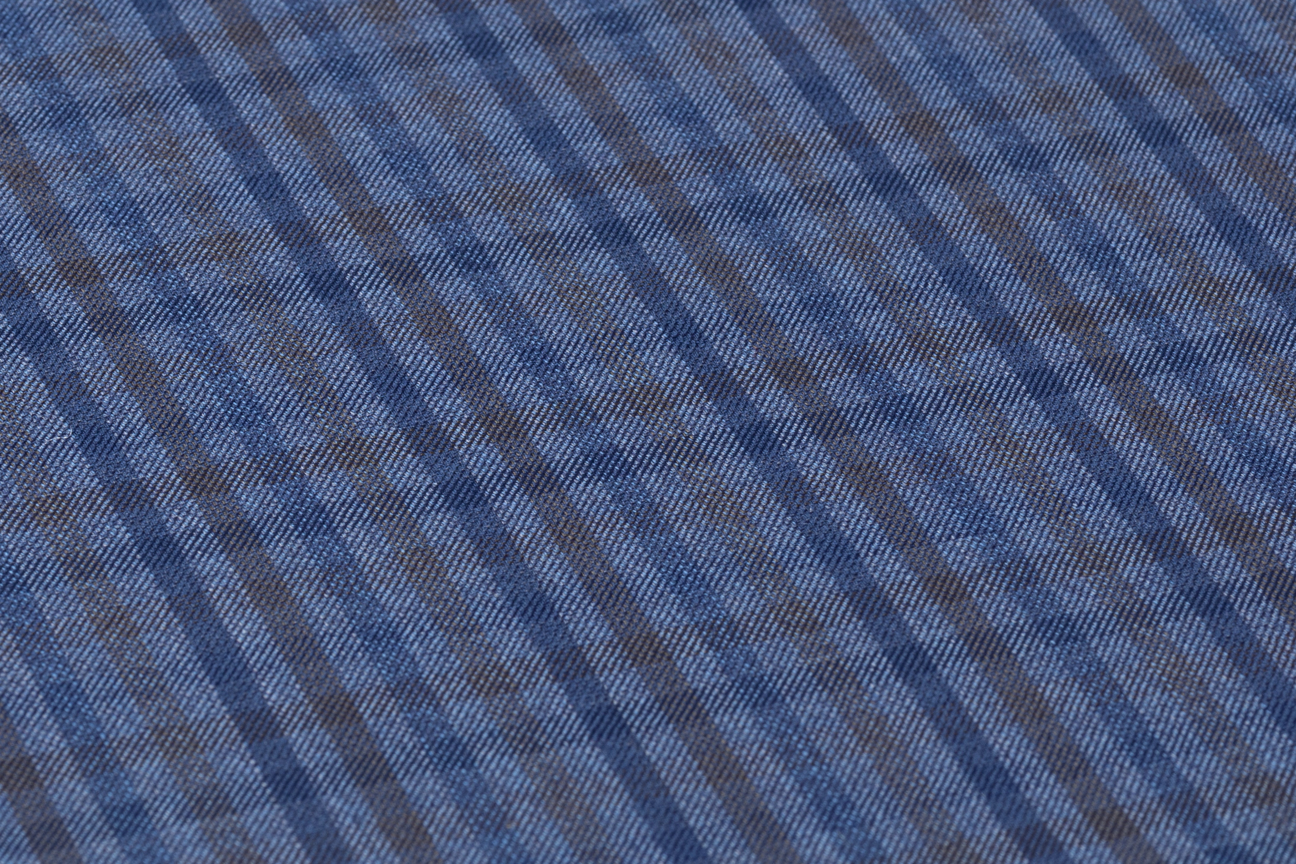 Checked Italian Wool Suiting - Blue