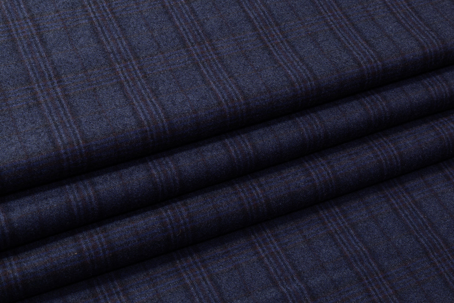 Carnet - Checked Italian Super 130s Wool Flannel Suiting - Navy