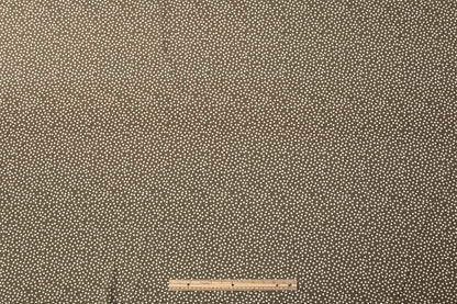 Polka Dot Silk Charmeuse - Olive / Beige