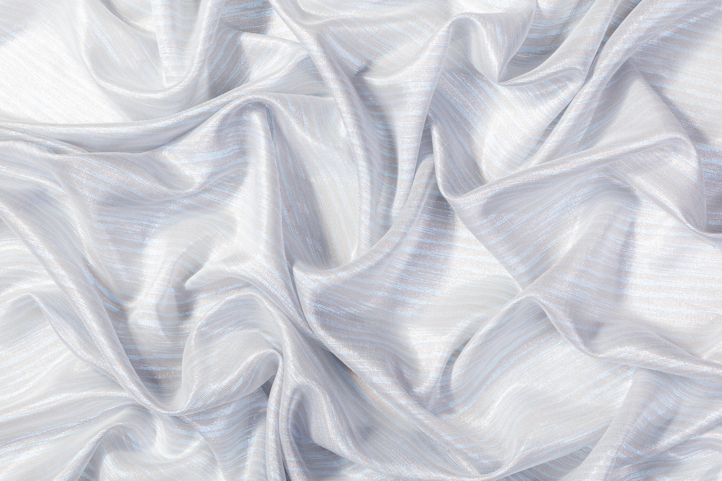 Italian Silk Chiffon Lamé - Blue / Gray
