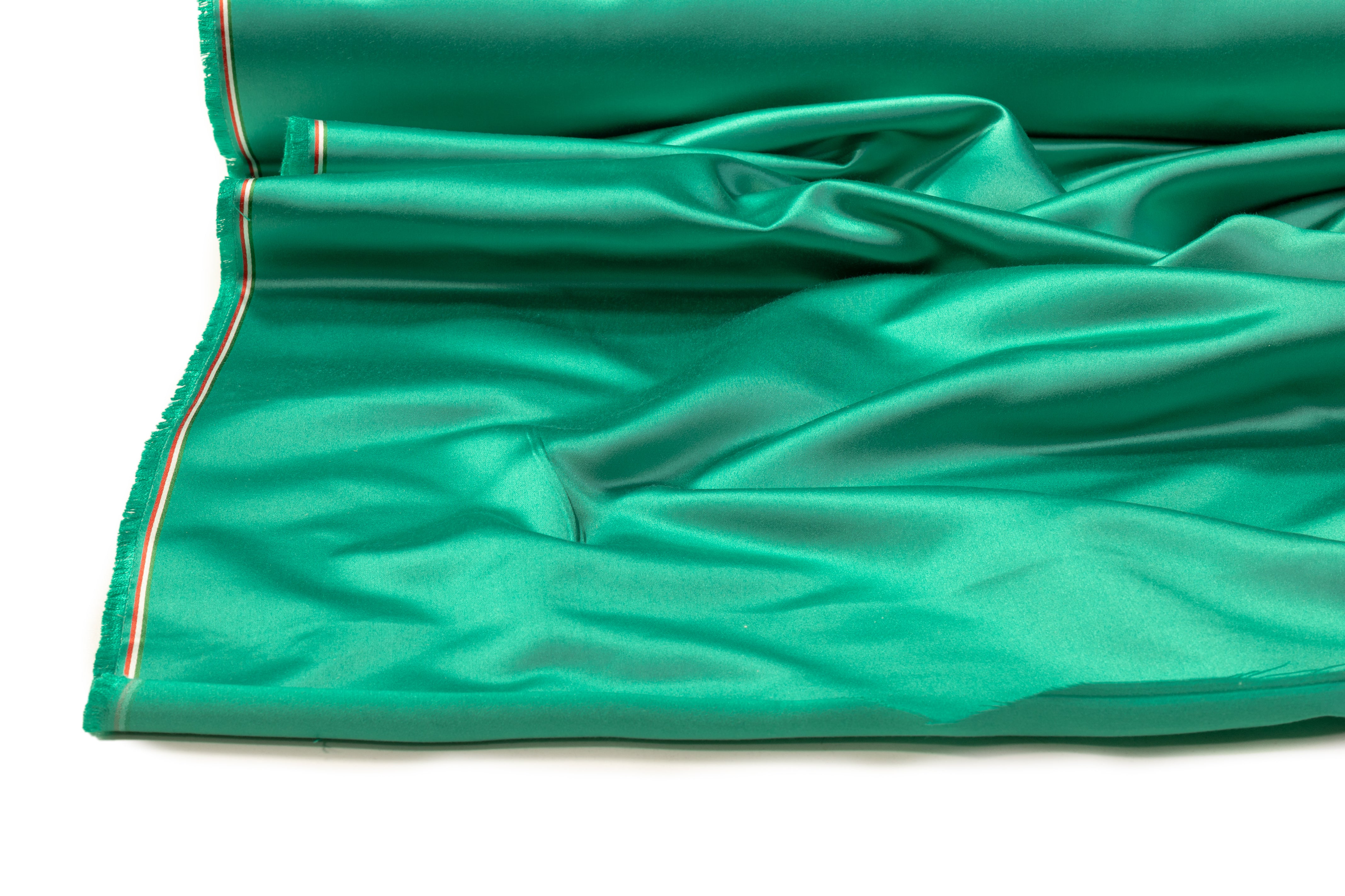 Italian Silk Viscose Duchess Satin - Jade