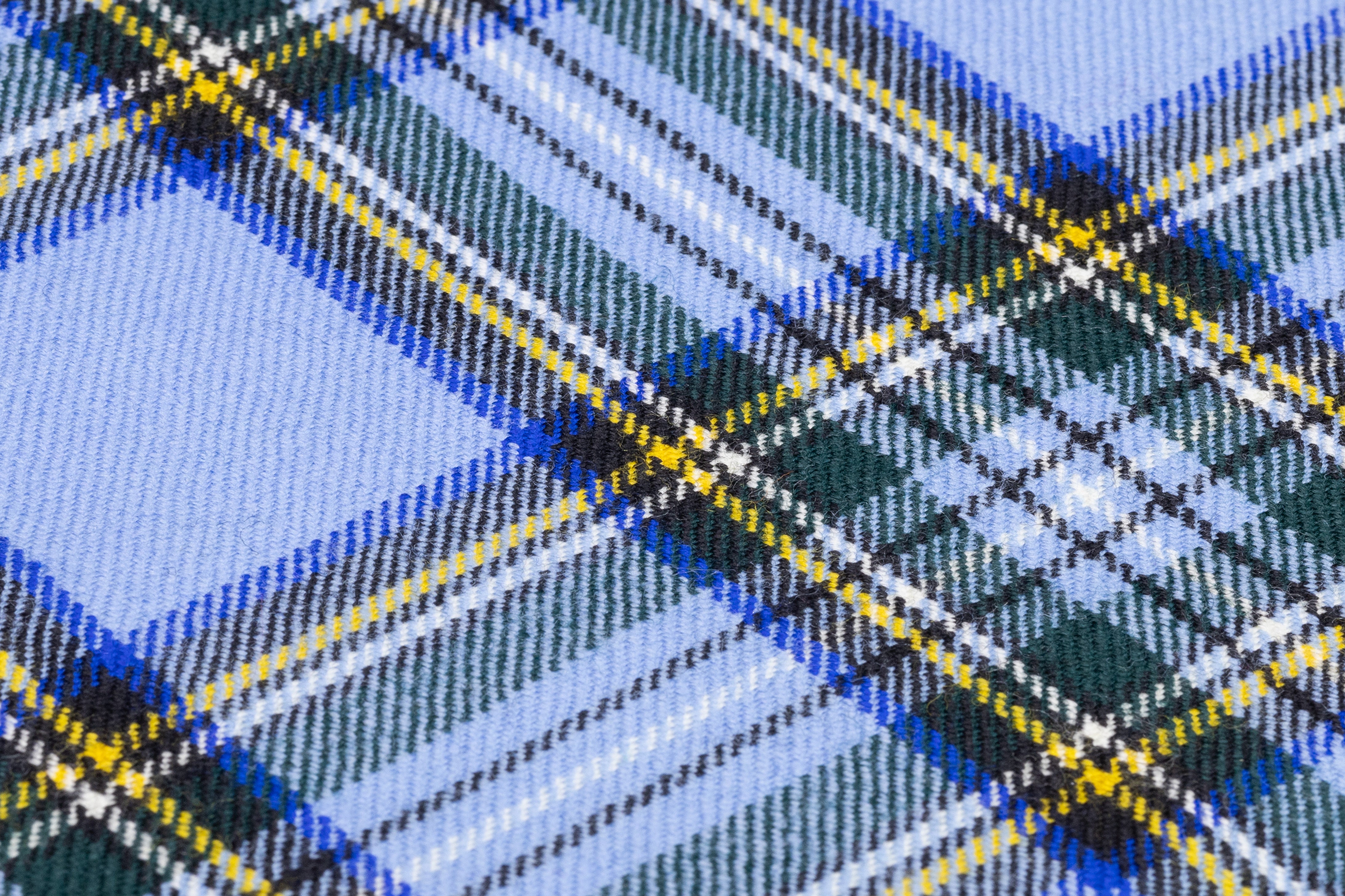 Tartan Italian Wool Suiting - Blue