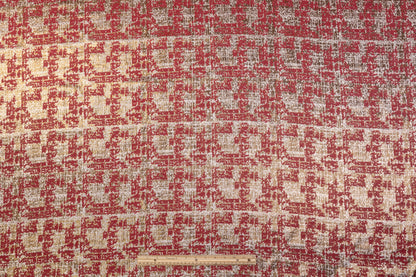 Metallic Army Fatigue Brocade - Red / Gold