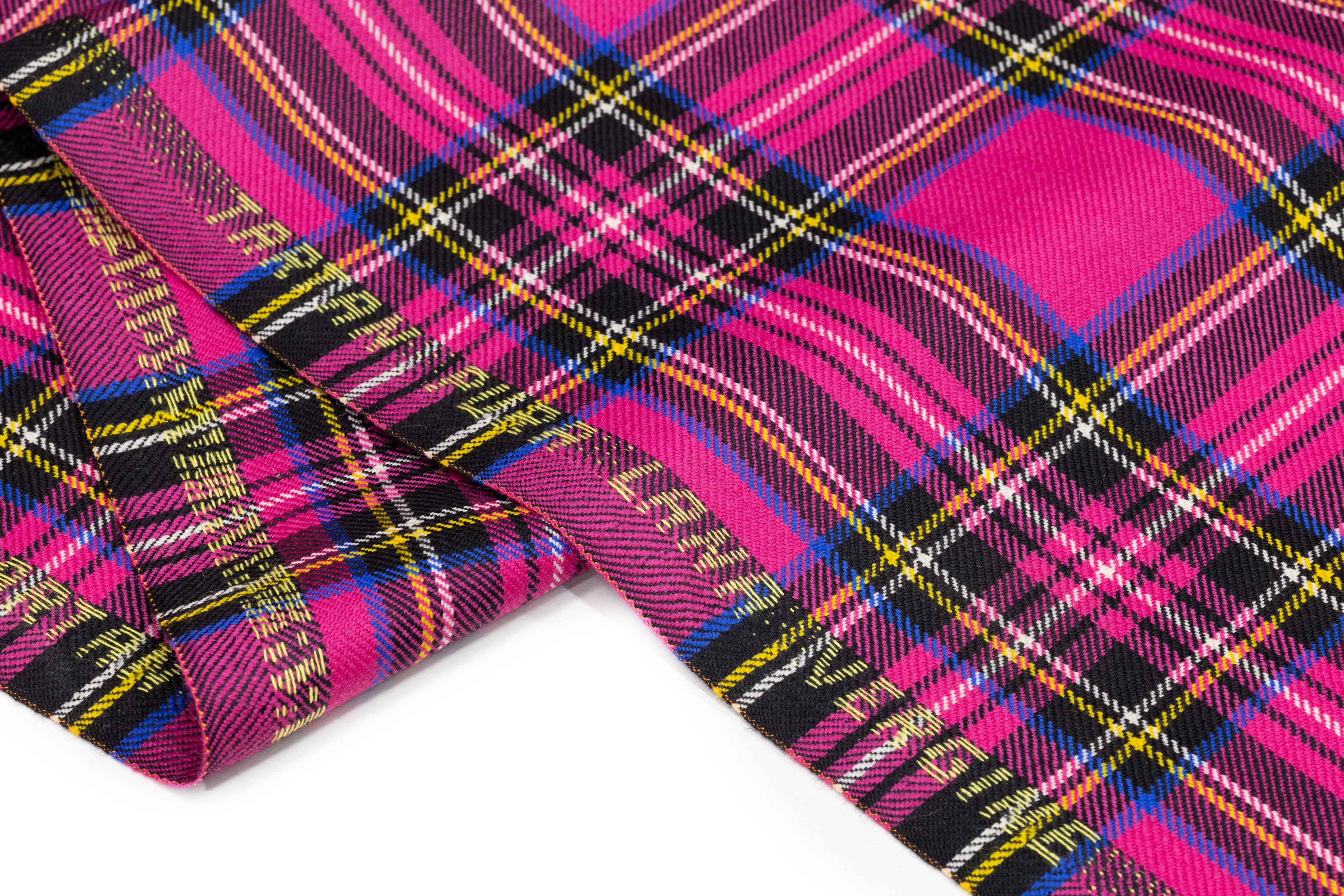 Tartan Italian Wool Suiting - Pink