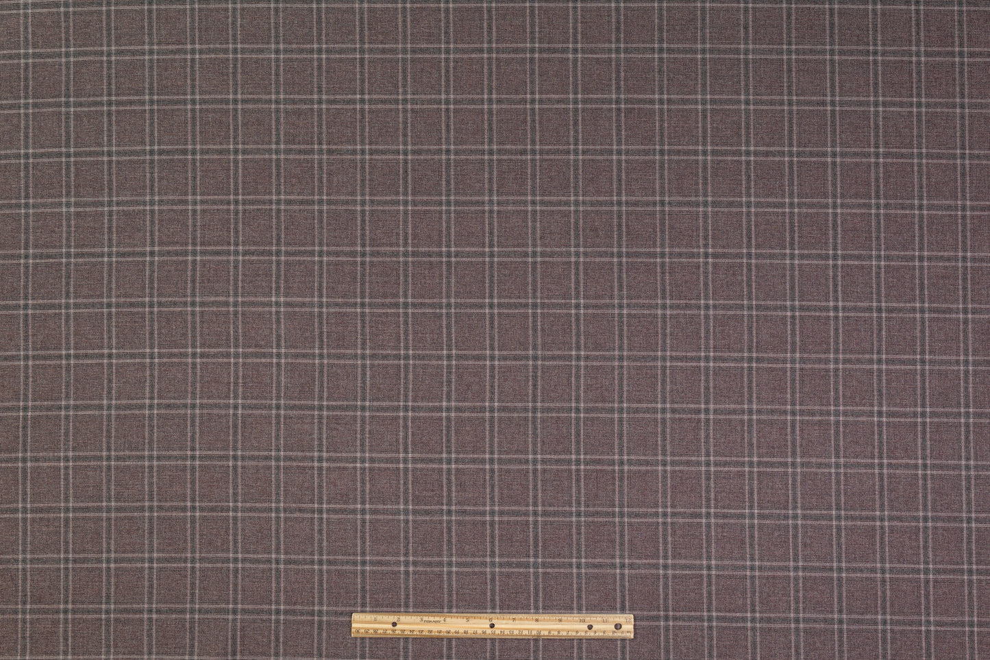 Checked Italian Wool Cotton Silk Suiting - Gray / Red